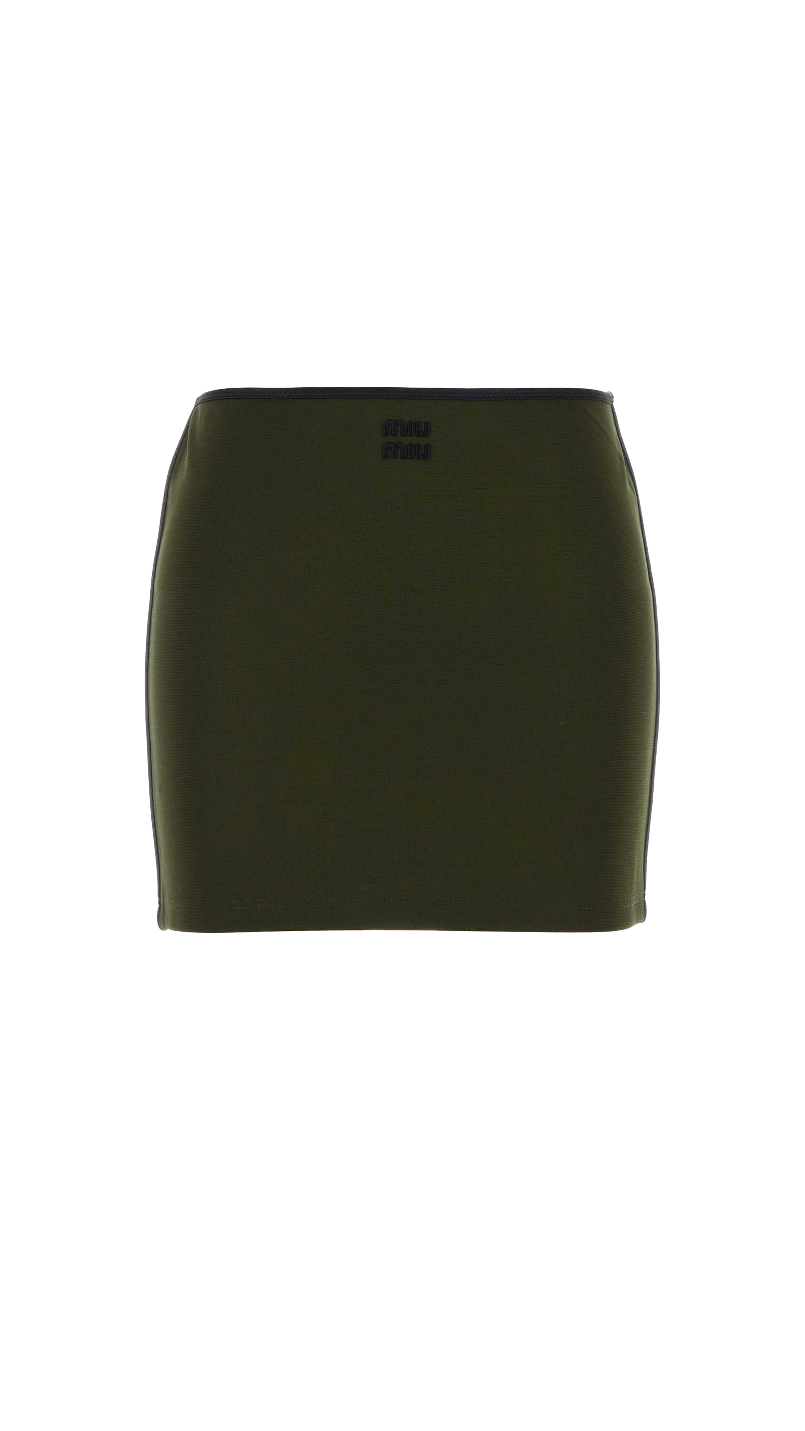 Logo-Embroidered Mini Skirt - Green