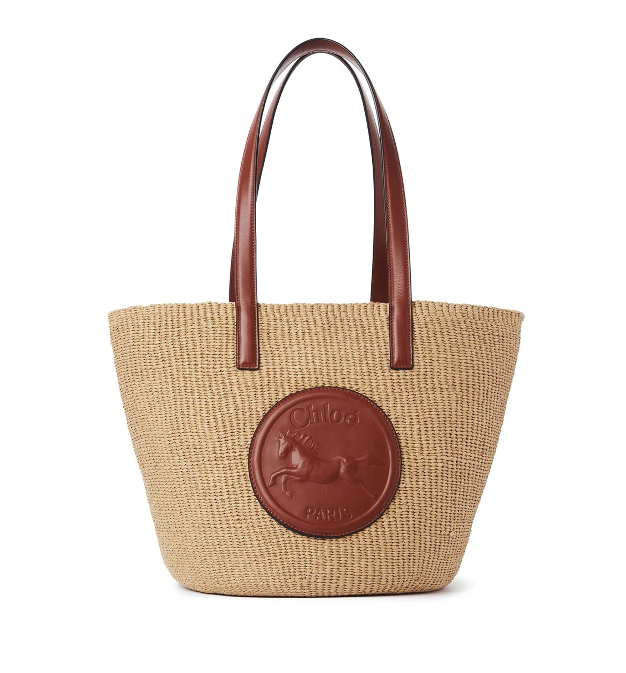 Large Horse Medal Basket In Natural Fibers