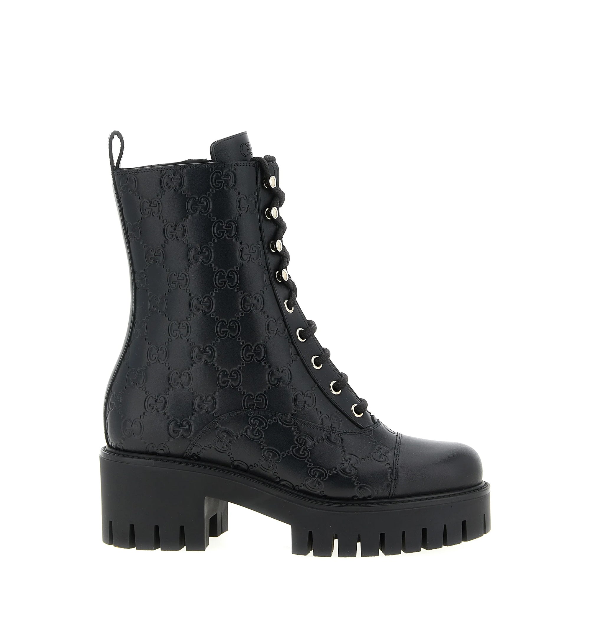 Lace-up Ankle Boot With Gg