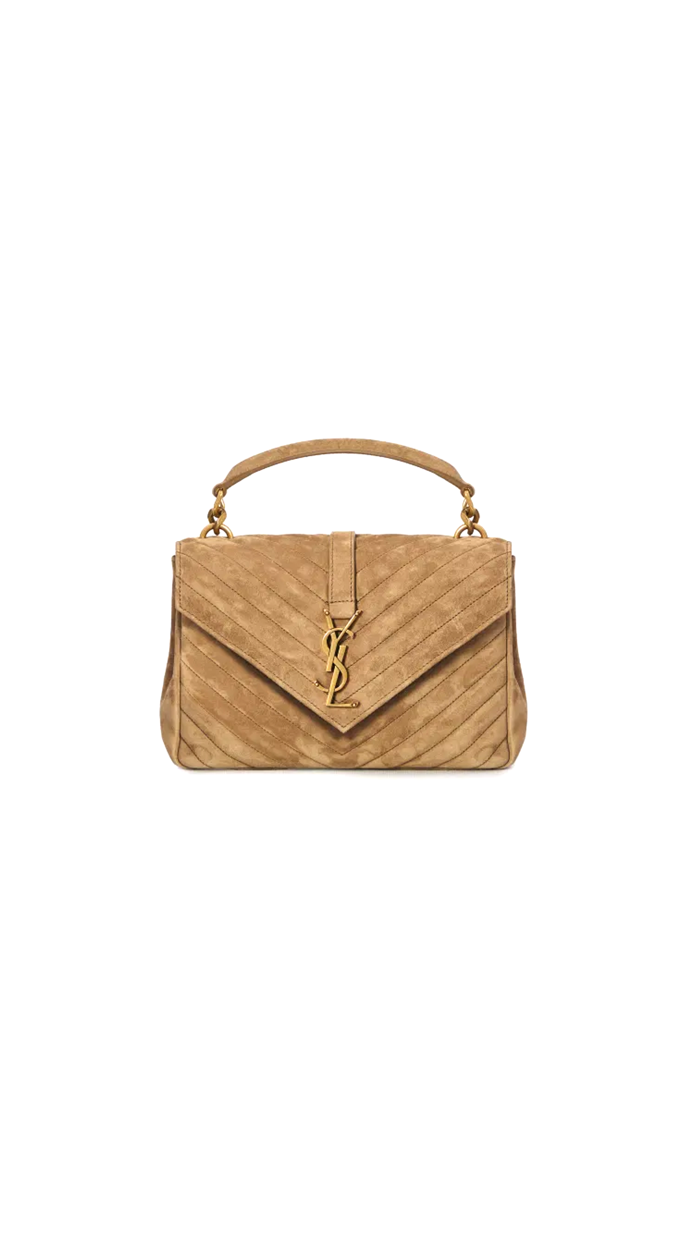 Collège Medium Chain Bag in  Suede -  Brown