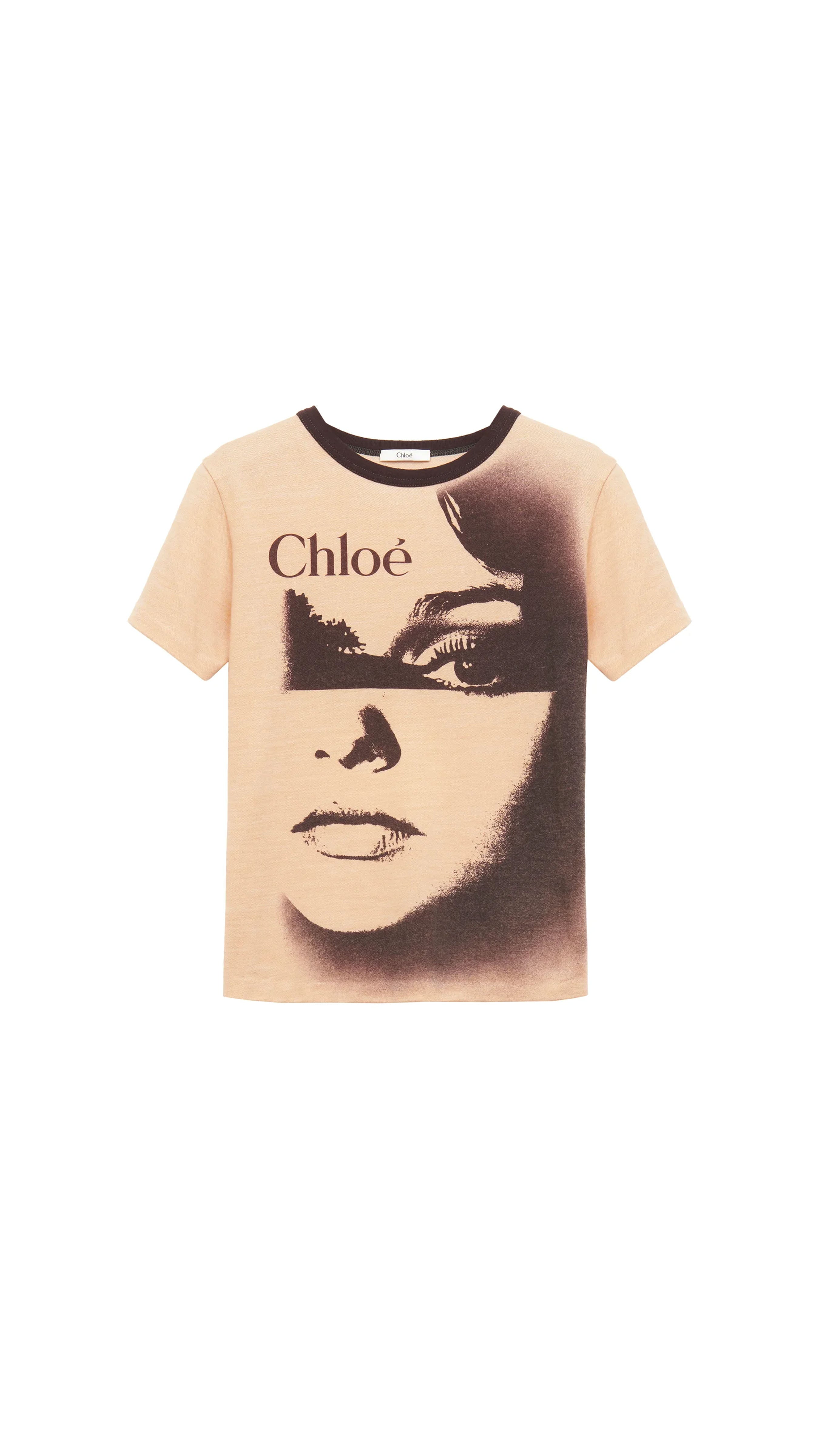Crew-neck Logo T-shirt In Cotton Jersey - Tender Orange