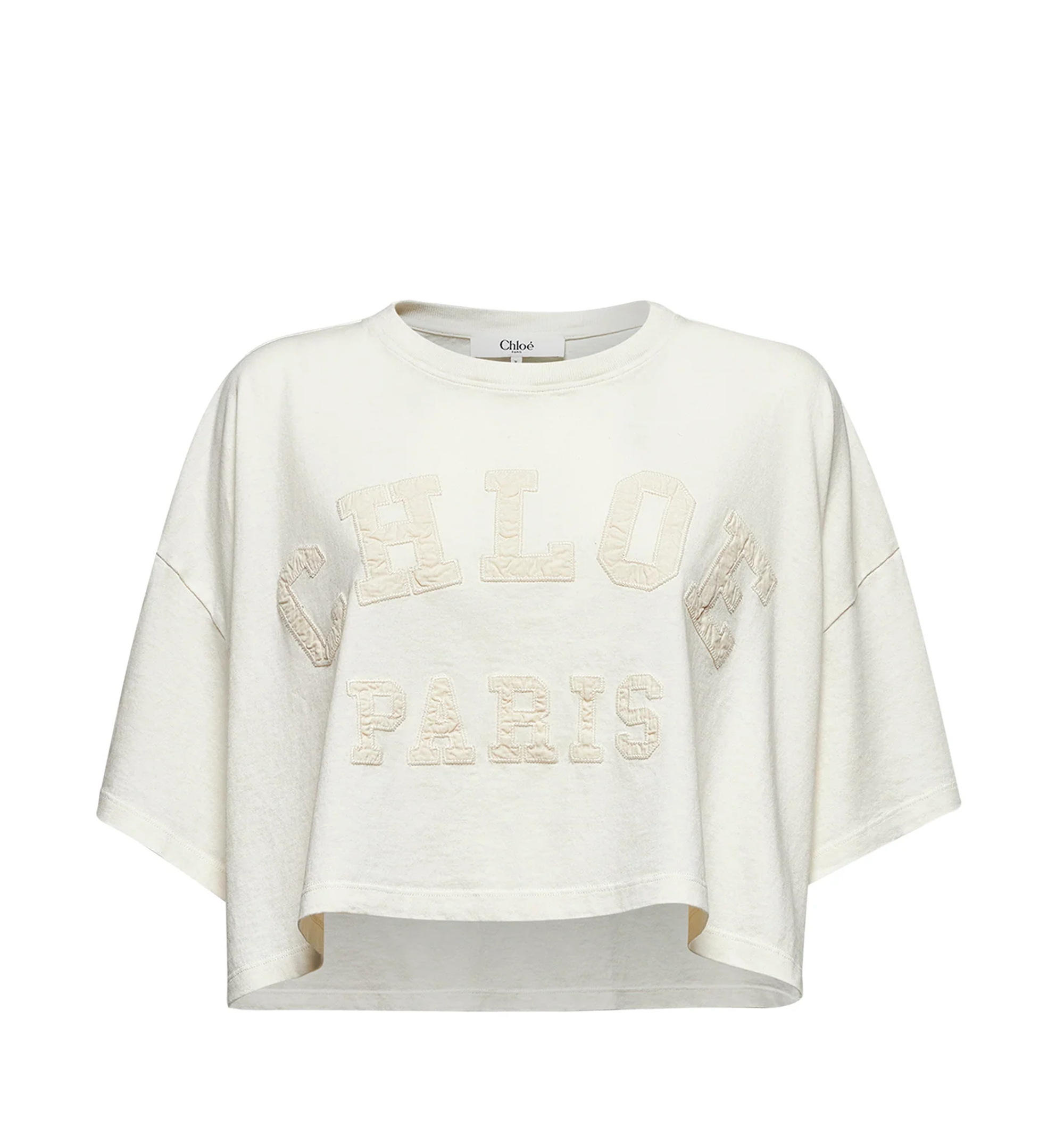 Cropped Logo T-shirt in Cotton Jersey