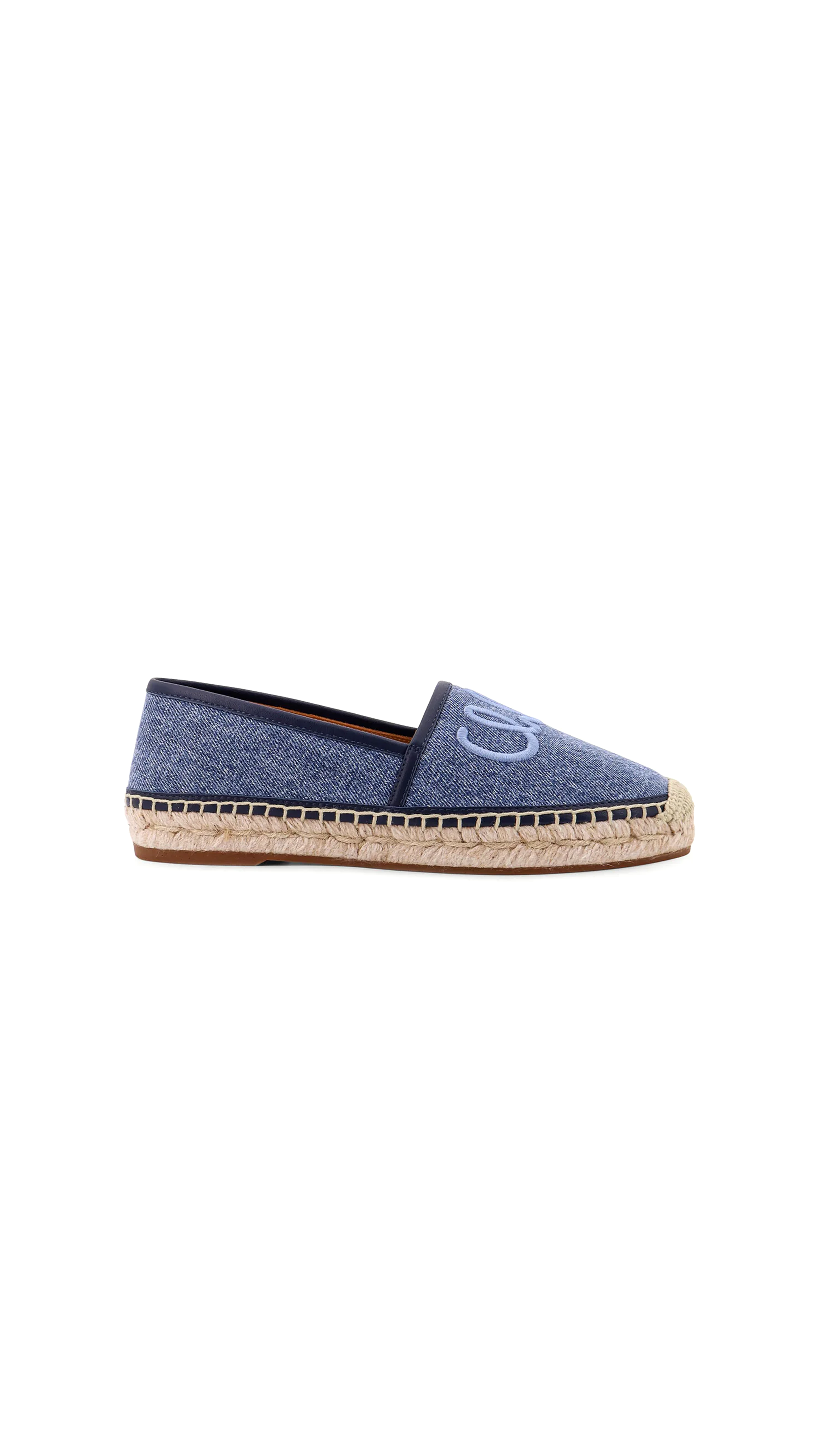 Isla Leather Espadrilles - Blue
