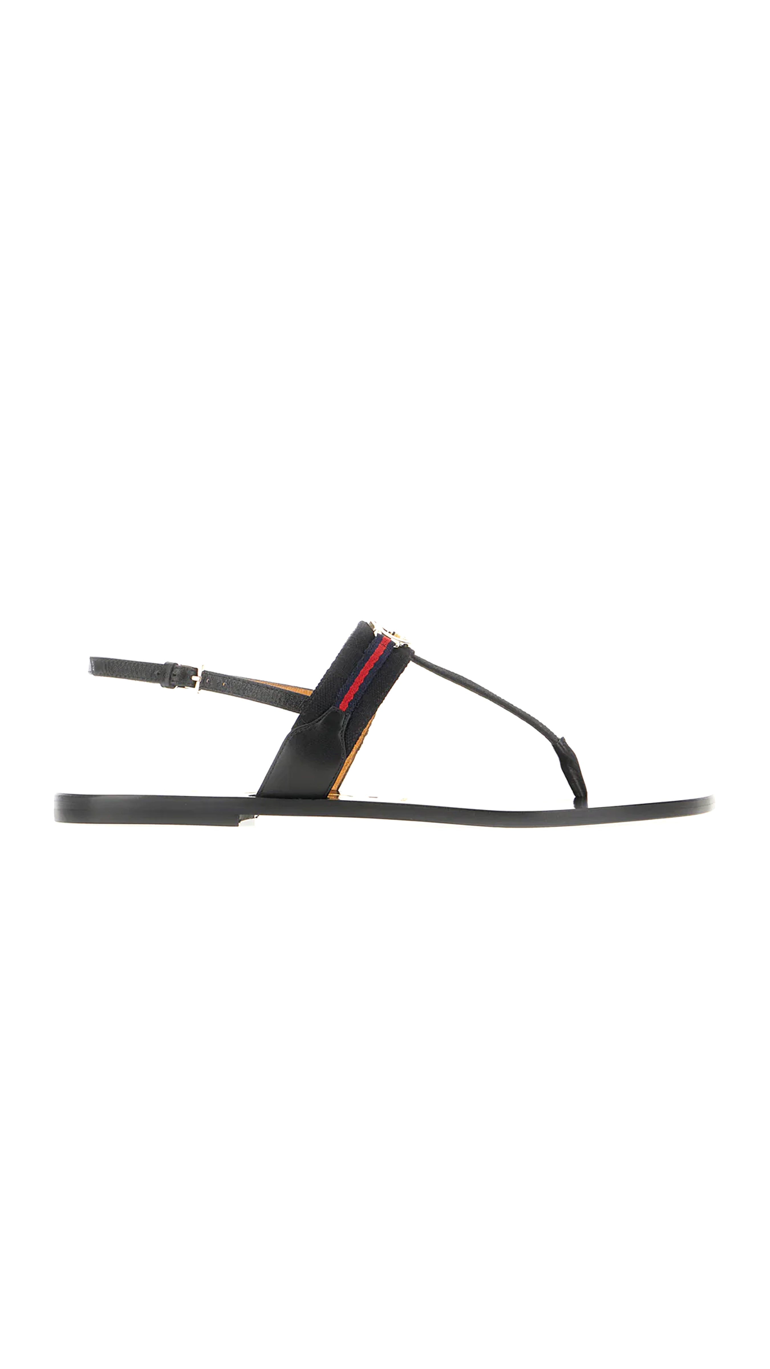 GG Fabric Thong Sandals - Back