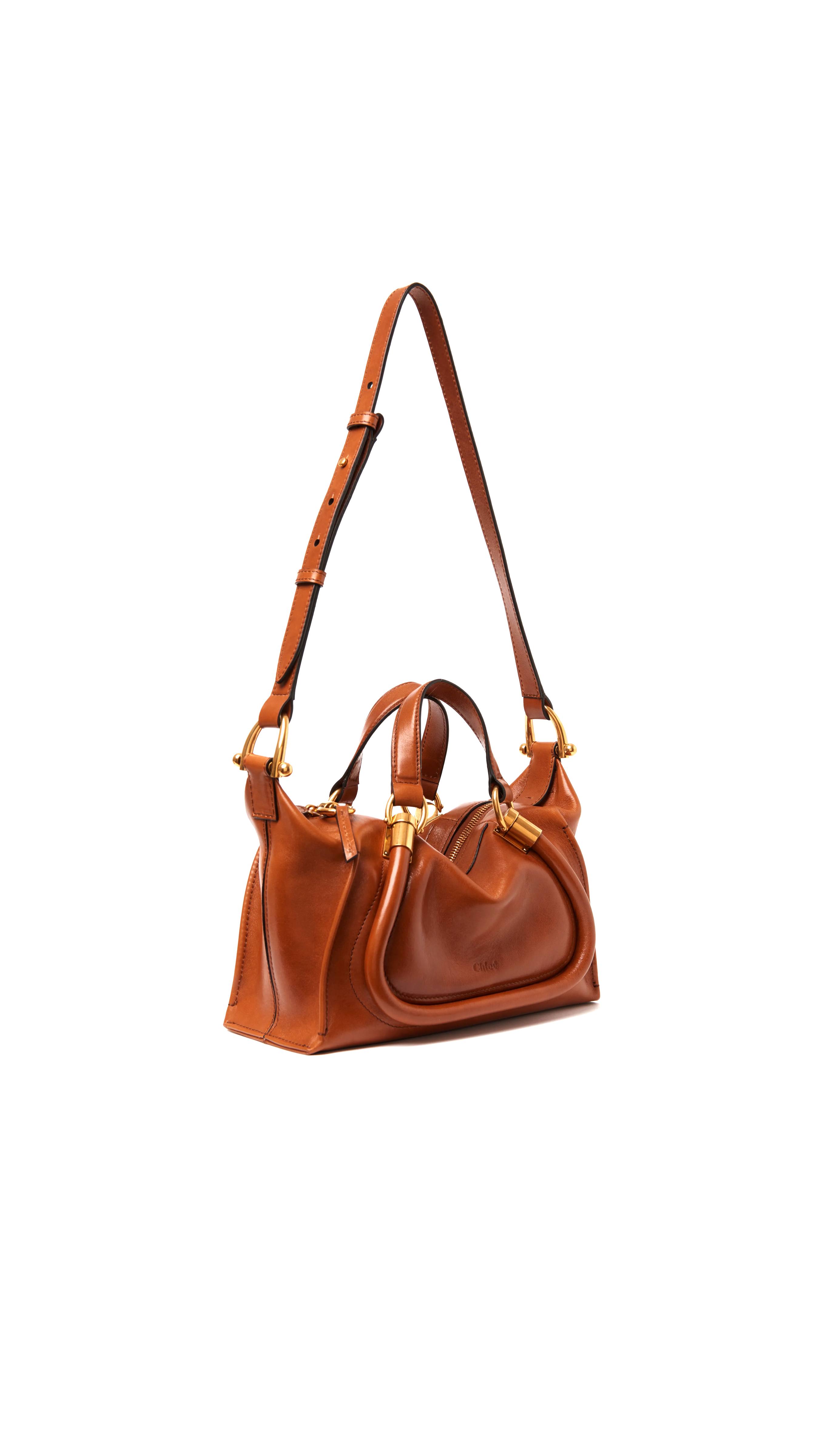 Small Paraty 24 Bag in Shiny Leather - Clay Brown