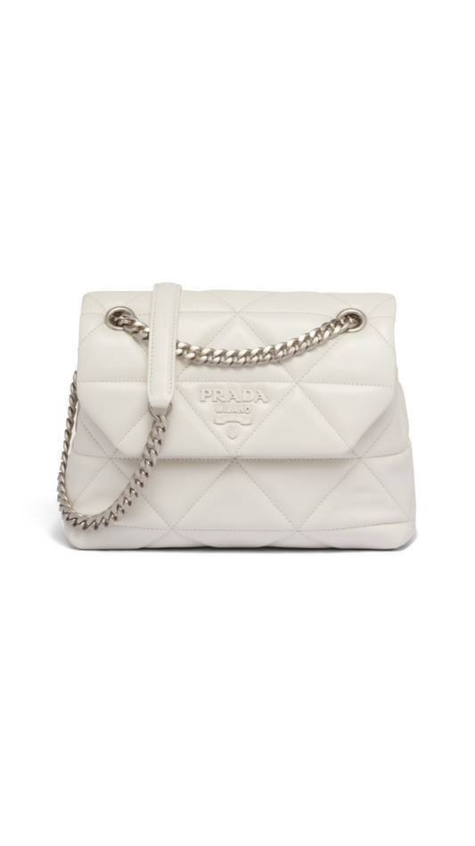 Small Spectrum Nappa Leather Bag - White