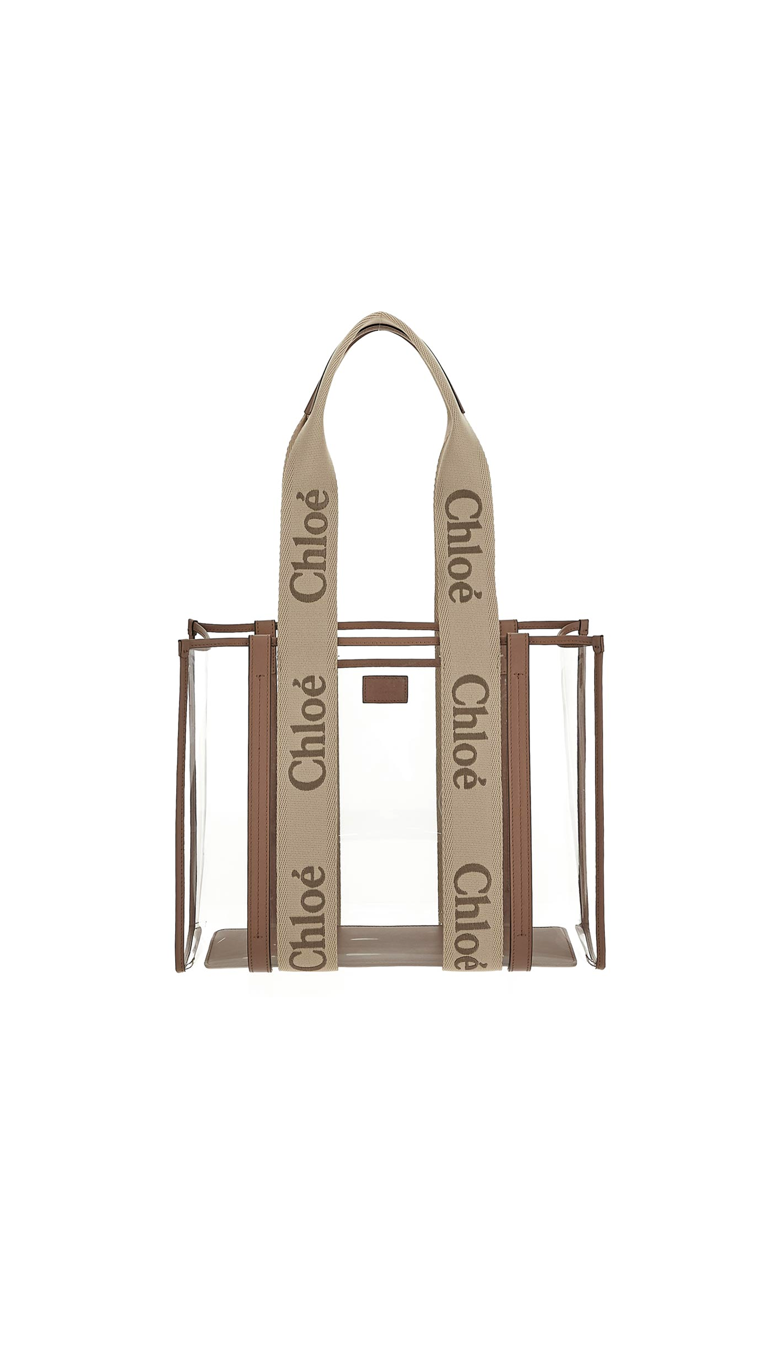 Woody Medium Canvas Tote - Beige