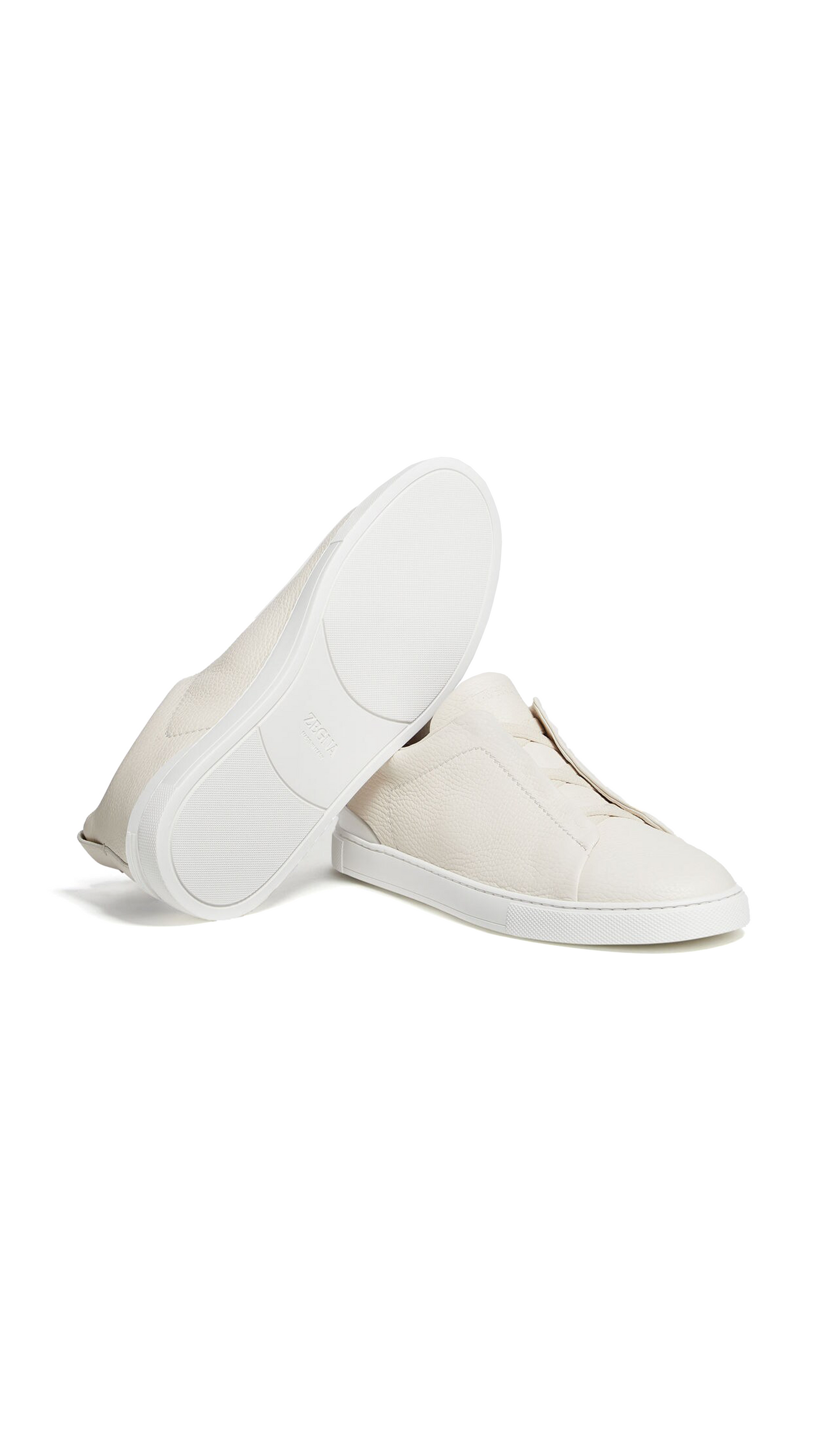 Deerskin Triple Stitch™ Low Top Sneakers - Off White