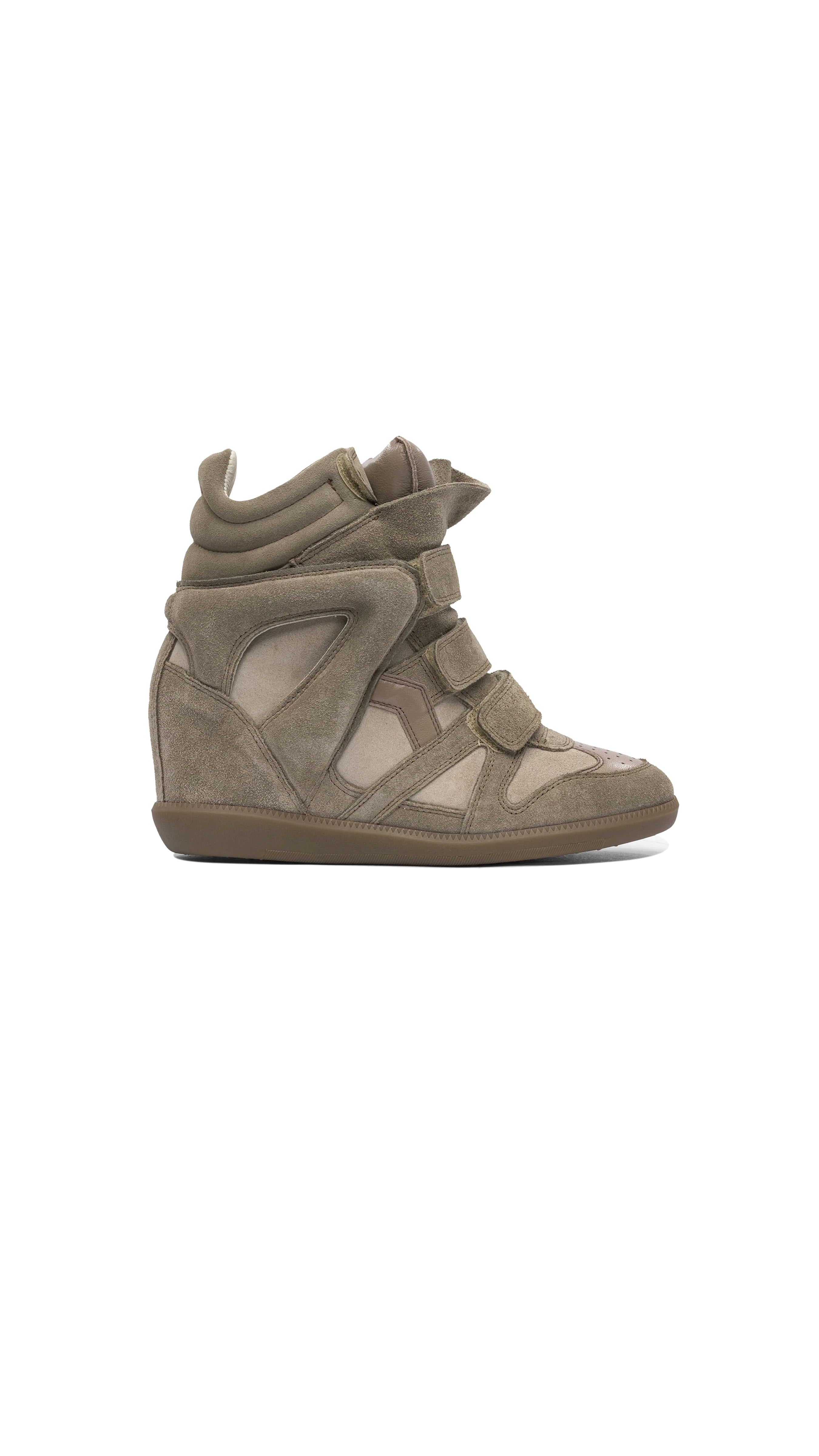 Bekett Suede Wedge Sneakers - Grey