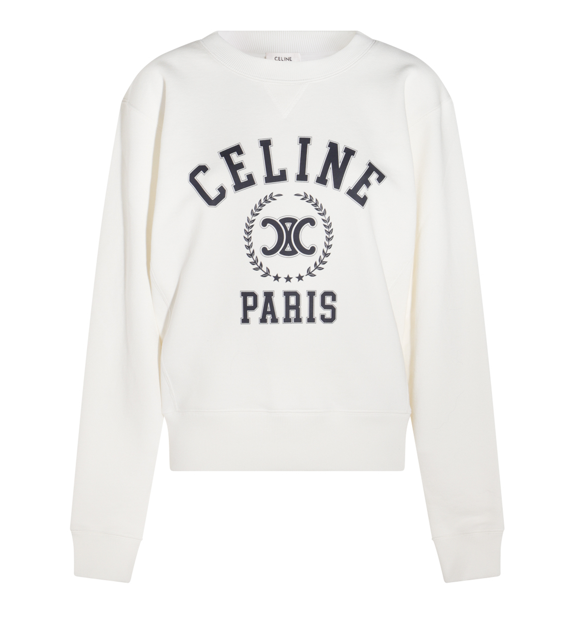 Cotton Fleece Sweatshirt - White