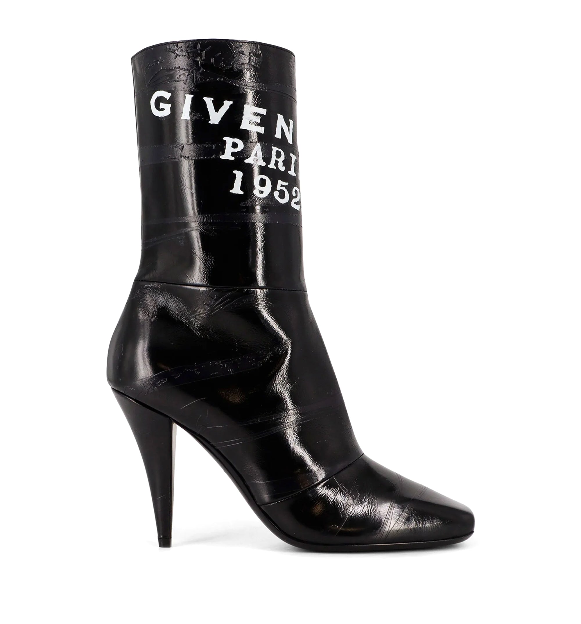 Sliced Square Tape Ankle Boots
