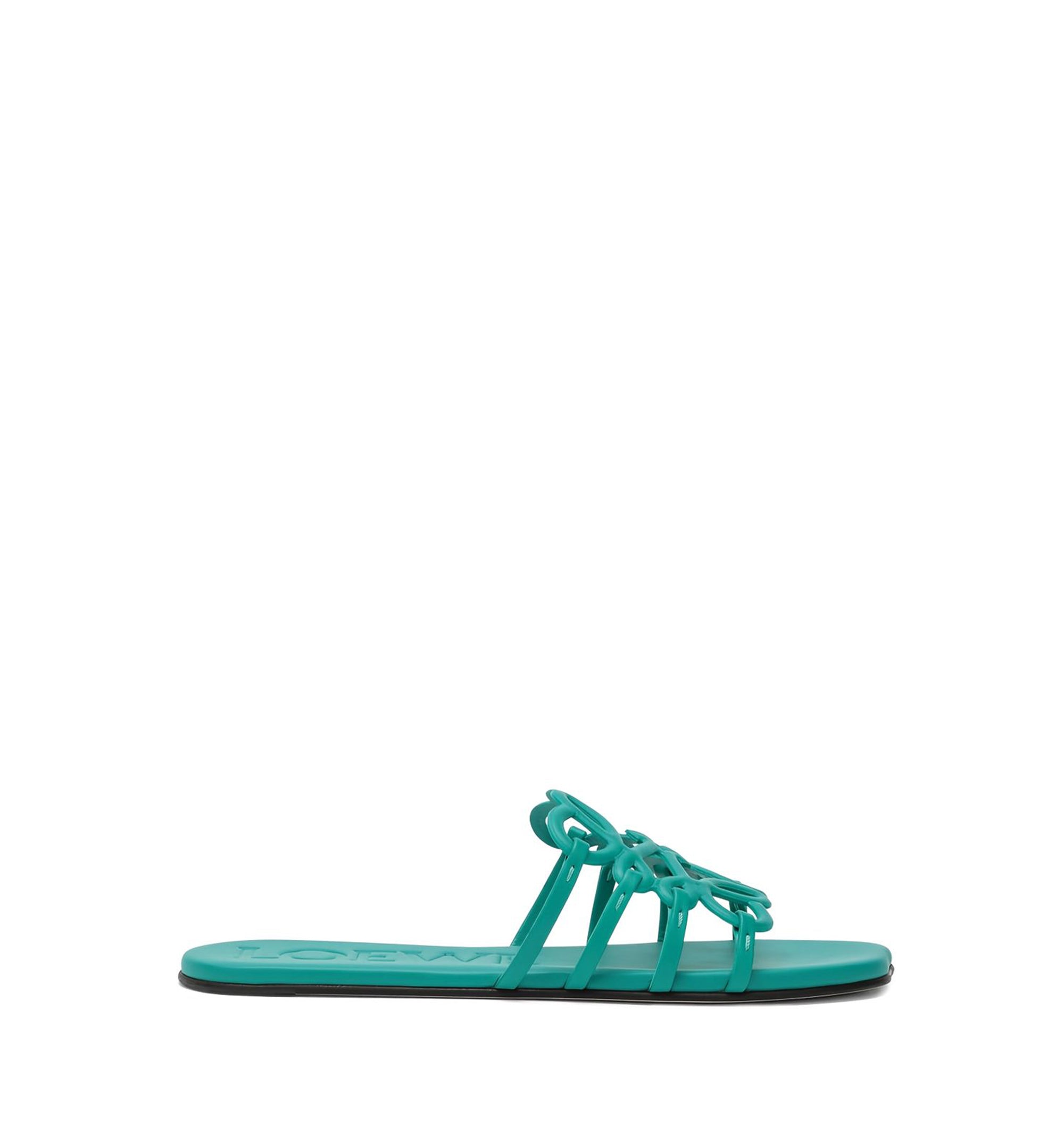 Petal Anagram Slide in Soft Calfskin