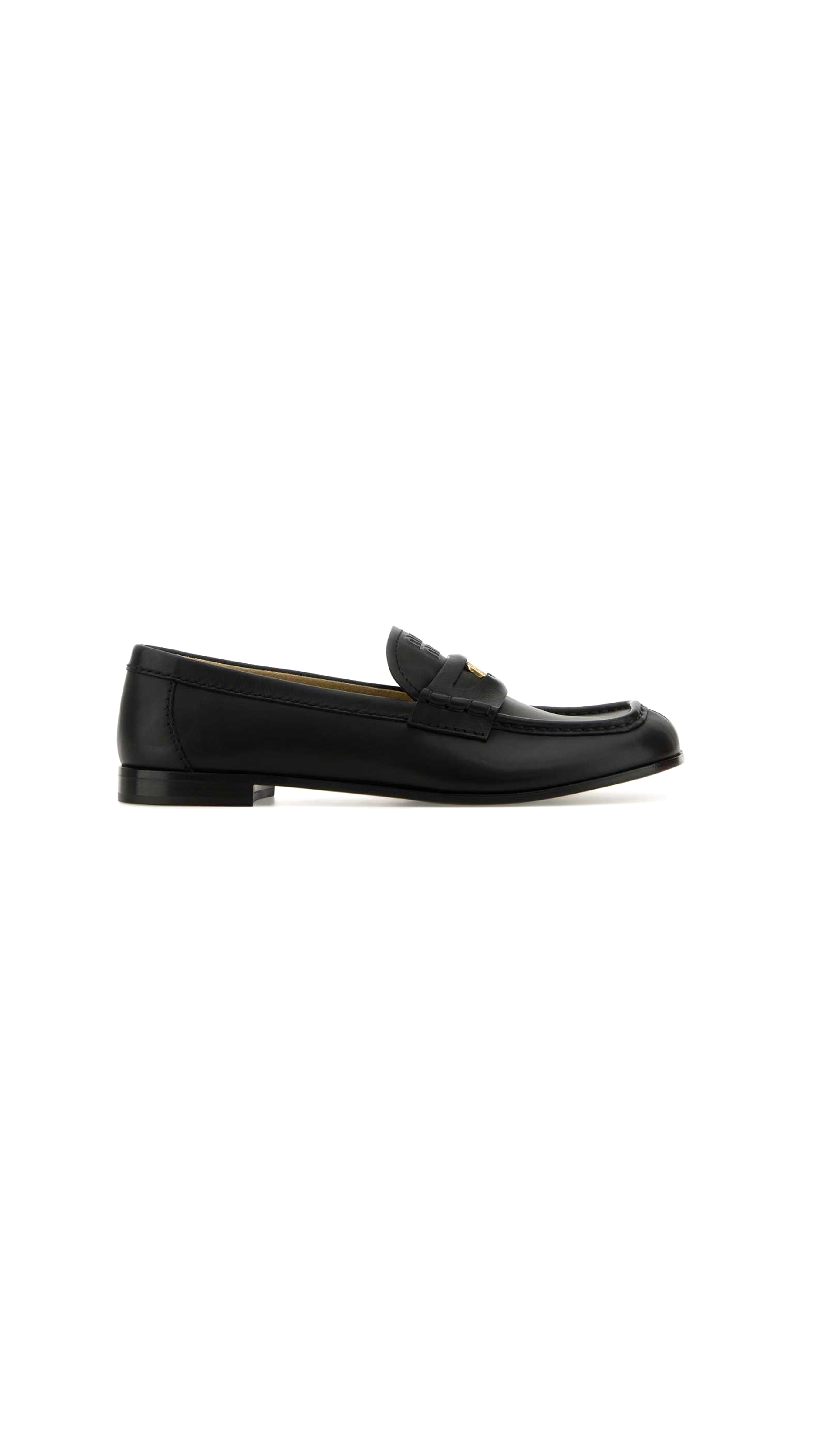 Nappa Calf Leather Loafers  - Black