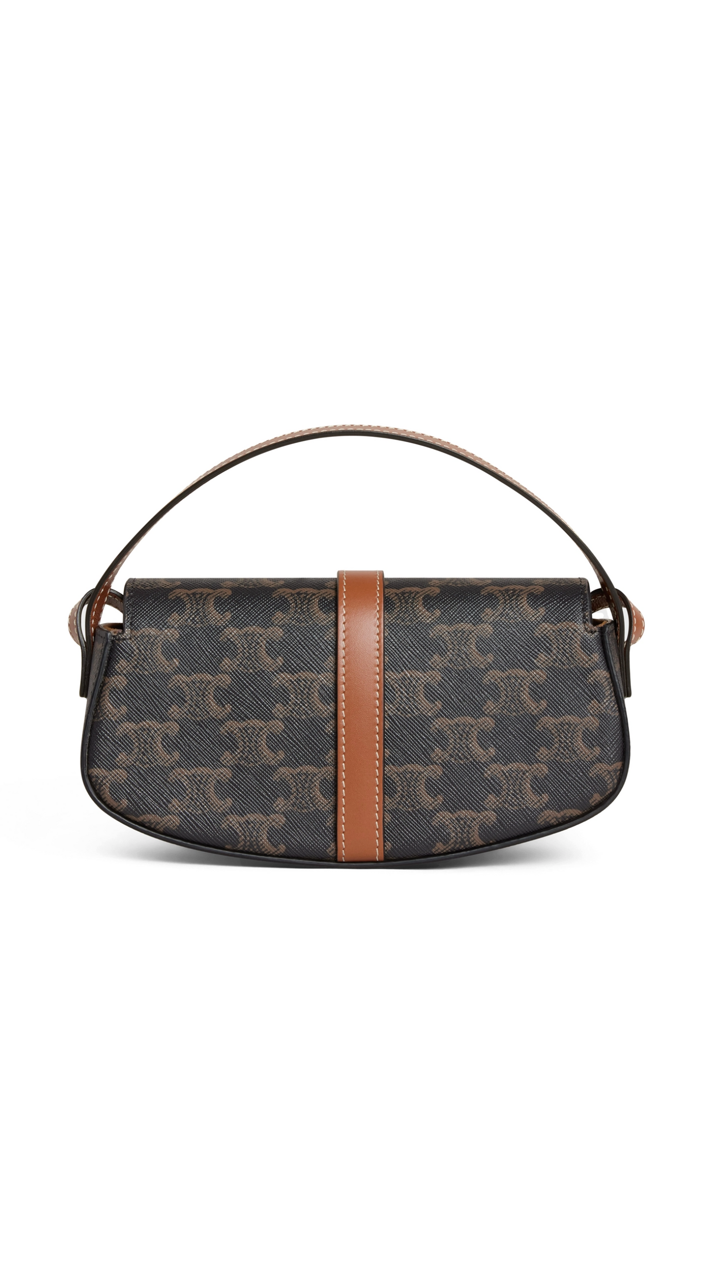 Tabou Clutch on Strap in Triomphe Canvas and Calfskin - Tan