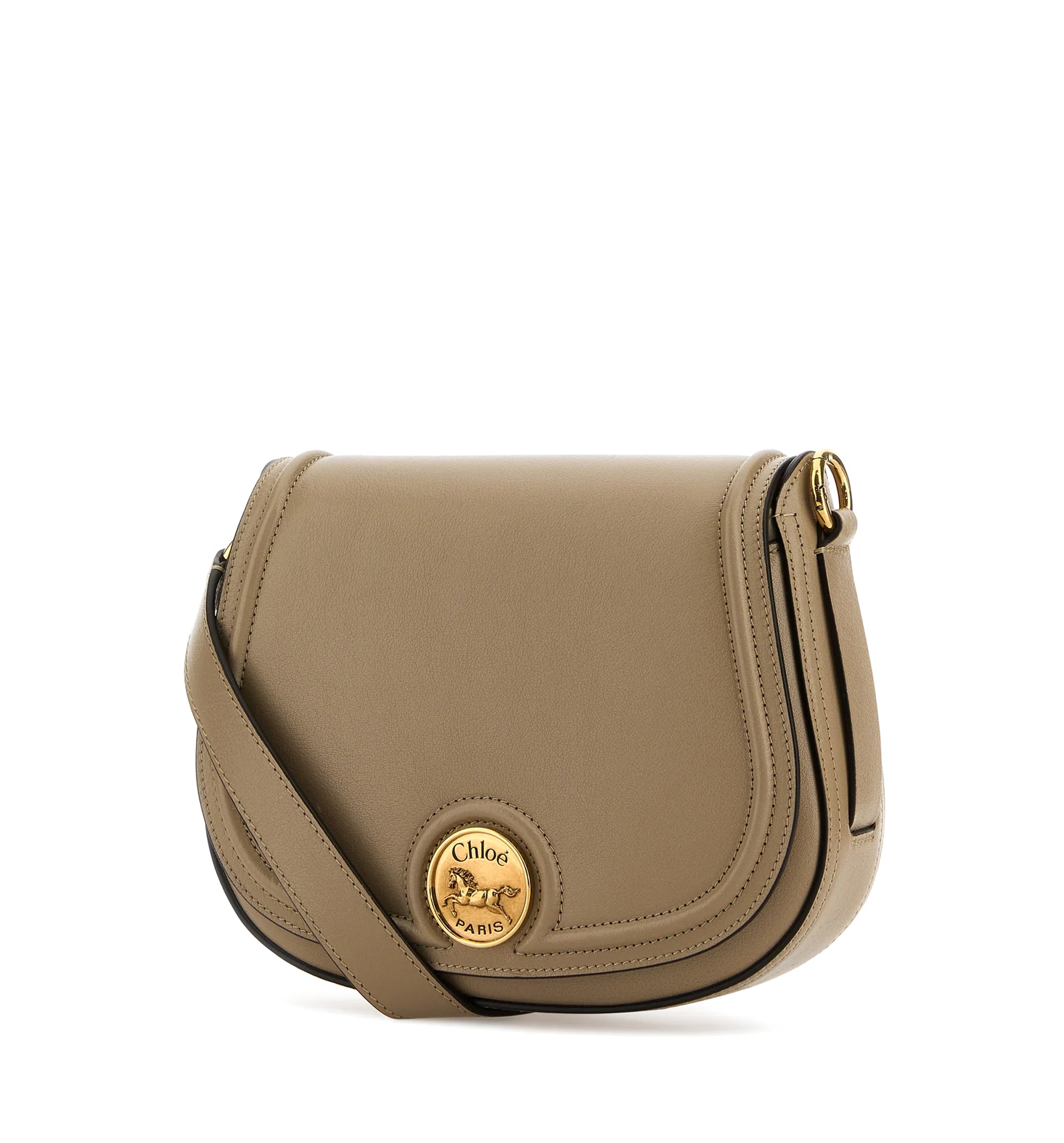 Horse Medal Saddle Bag In Grained Leather