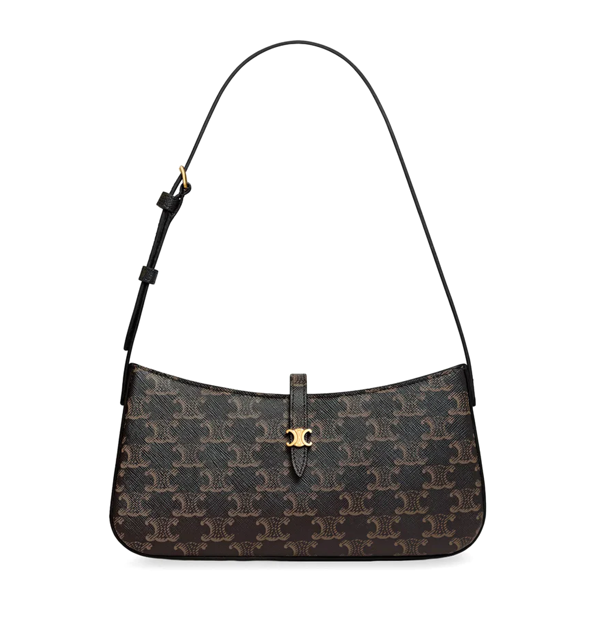 Tina Shoulder Bag in Triomphe Canvas - Tan