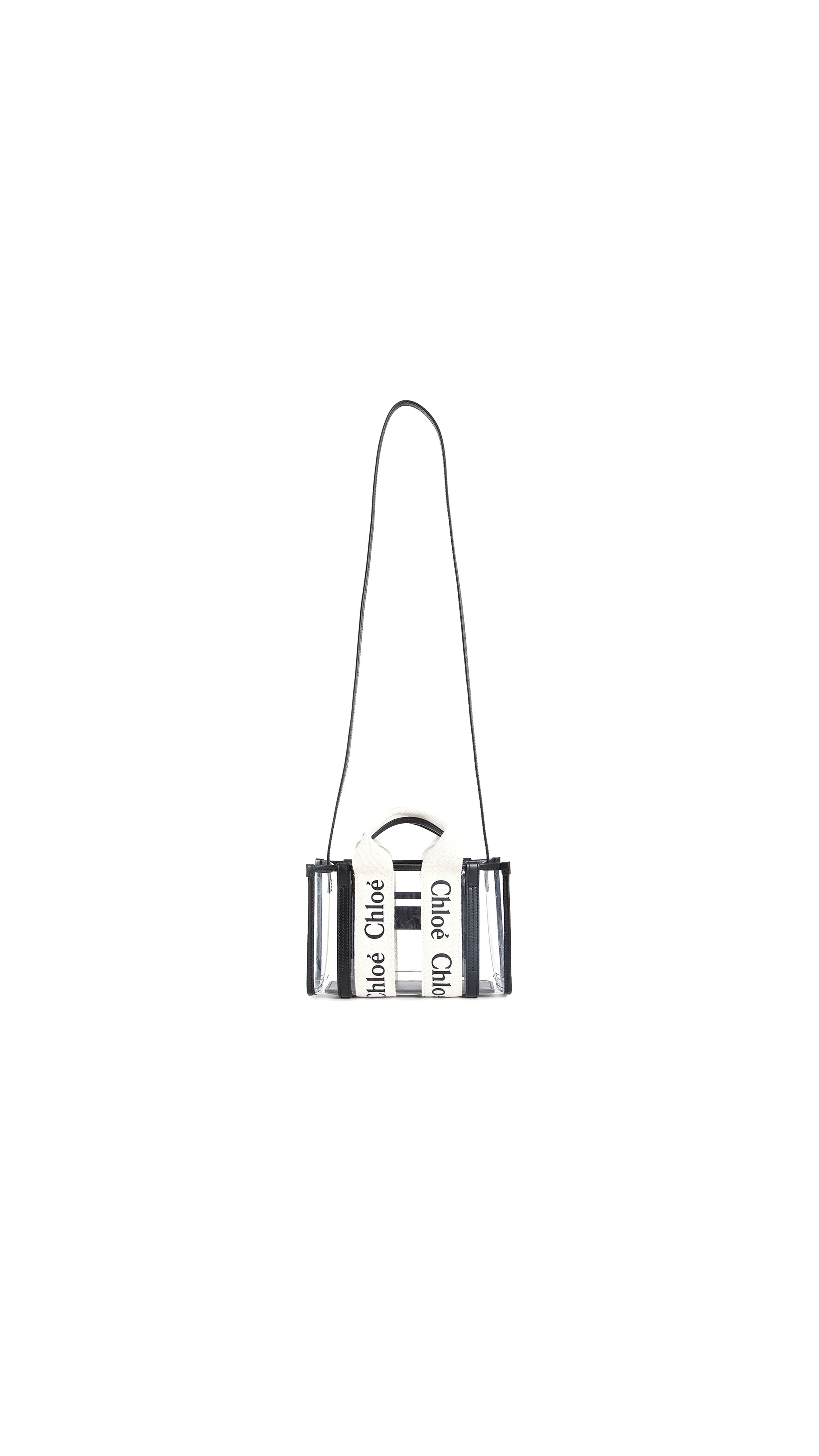 Woody Tote Bag In Jelly And Leather - Black