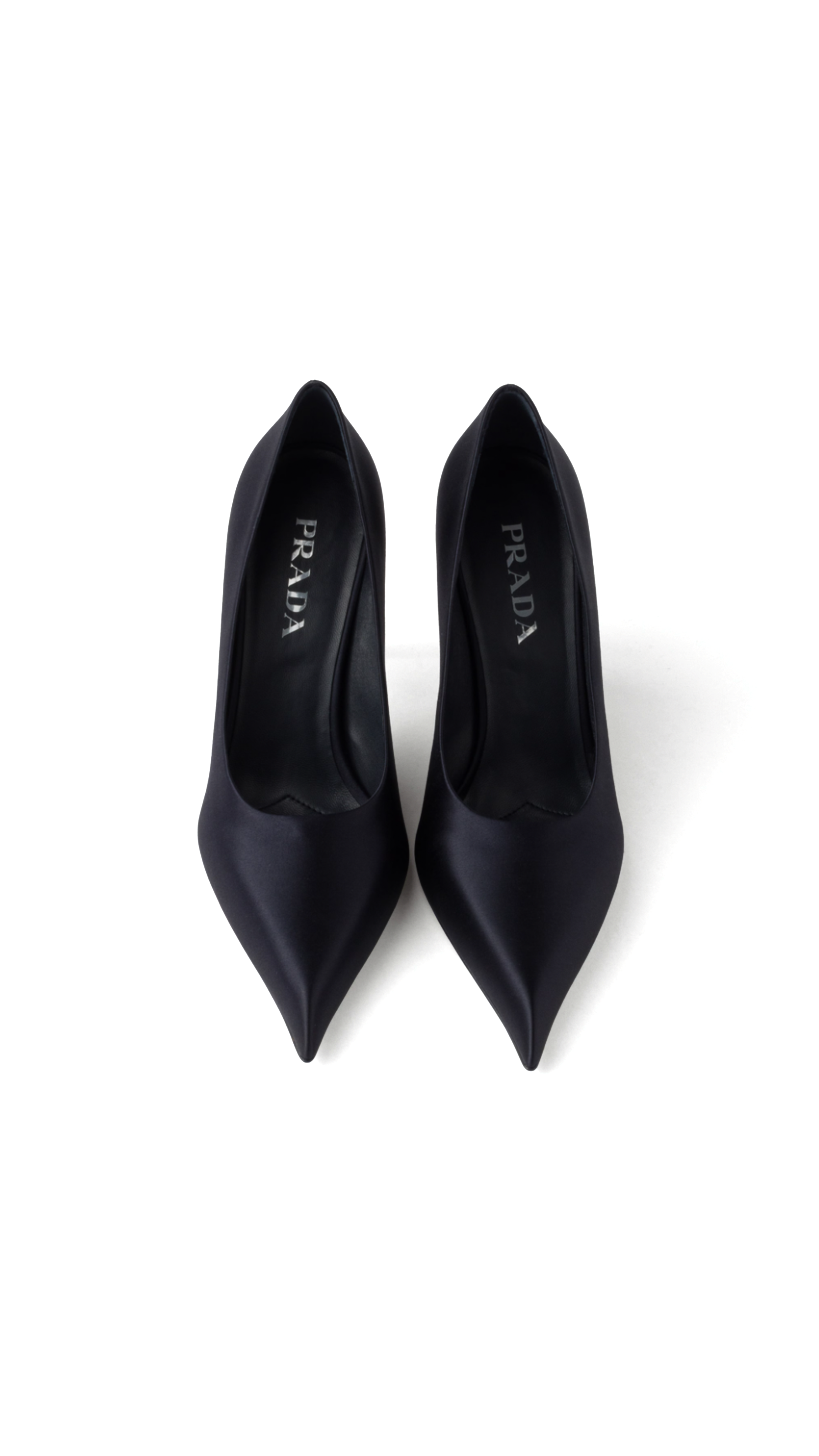 Satin Pumps - Navy