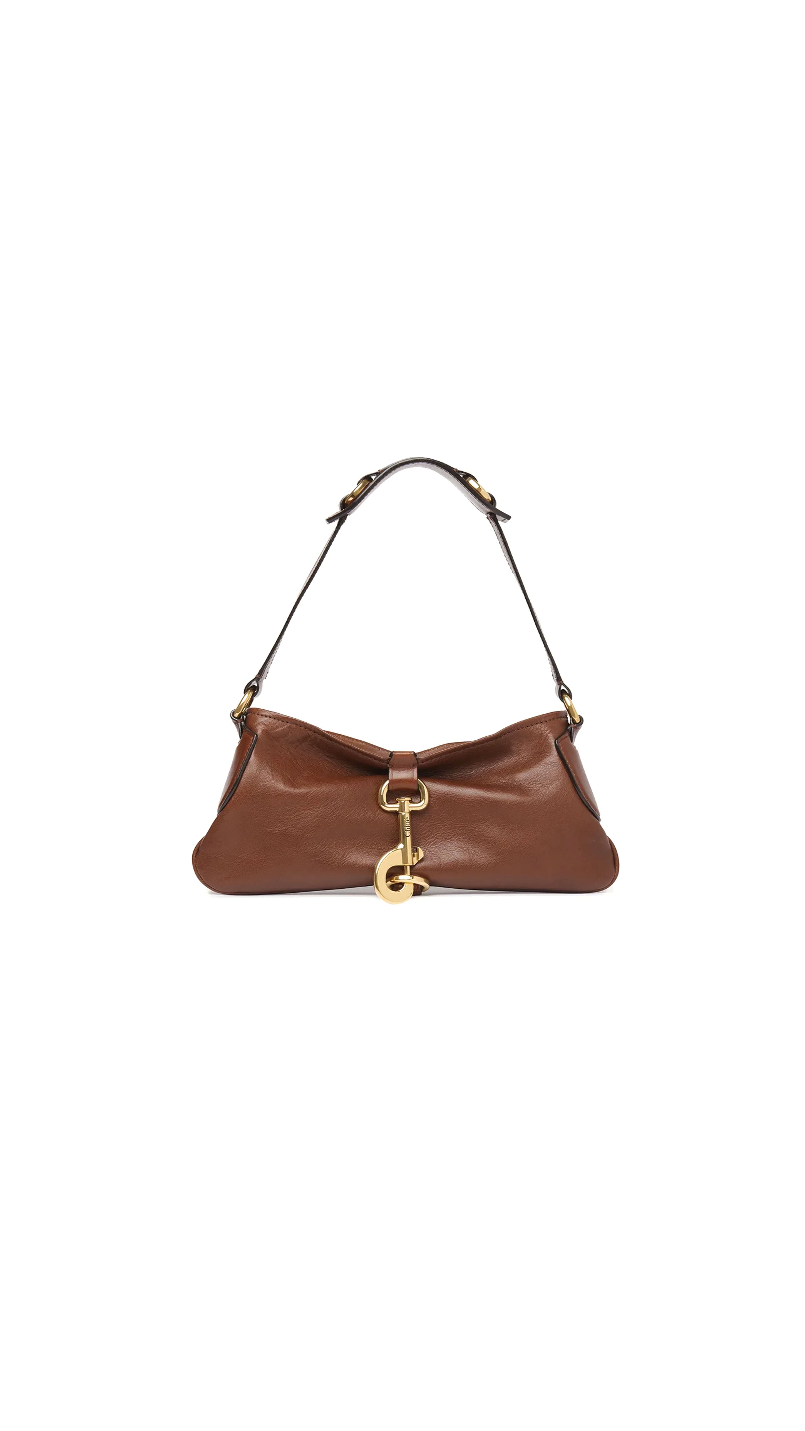Kerala 25 Shoulder Bag In Soft Leather - Dark Ebony