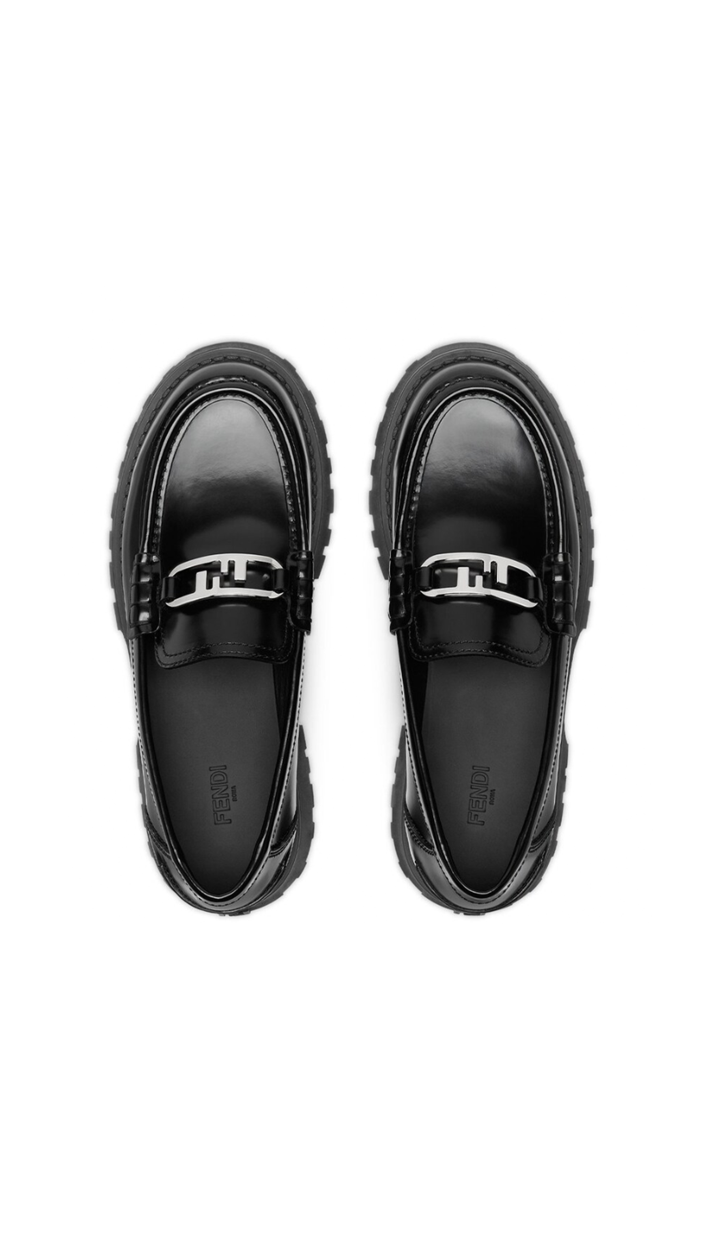 Fendi O'Lock Loafers - Black