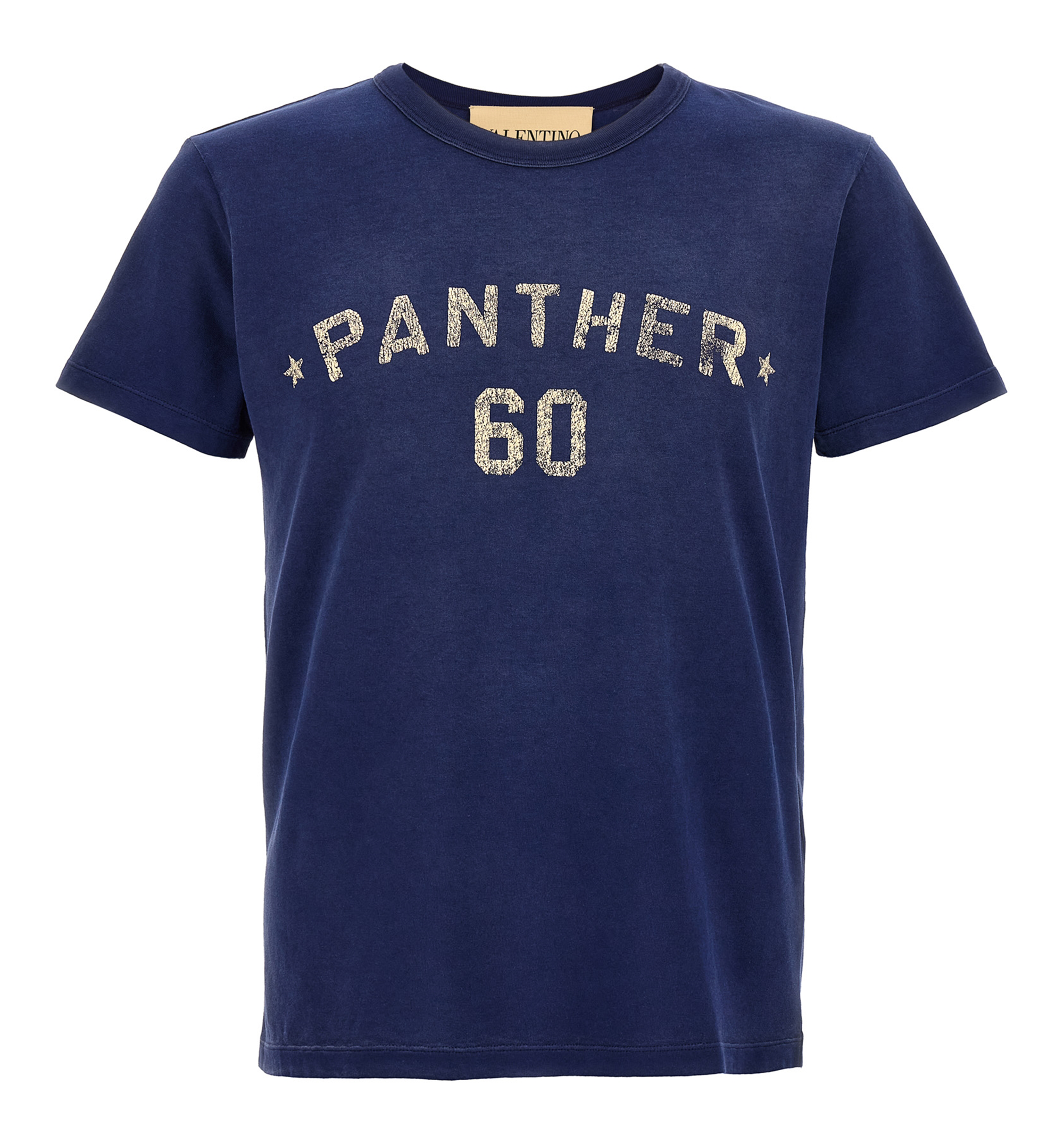 Cotton T-Shirt With Chez Valentino Print and Patch