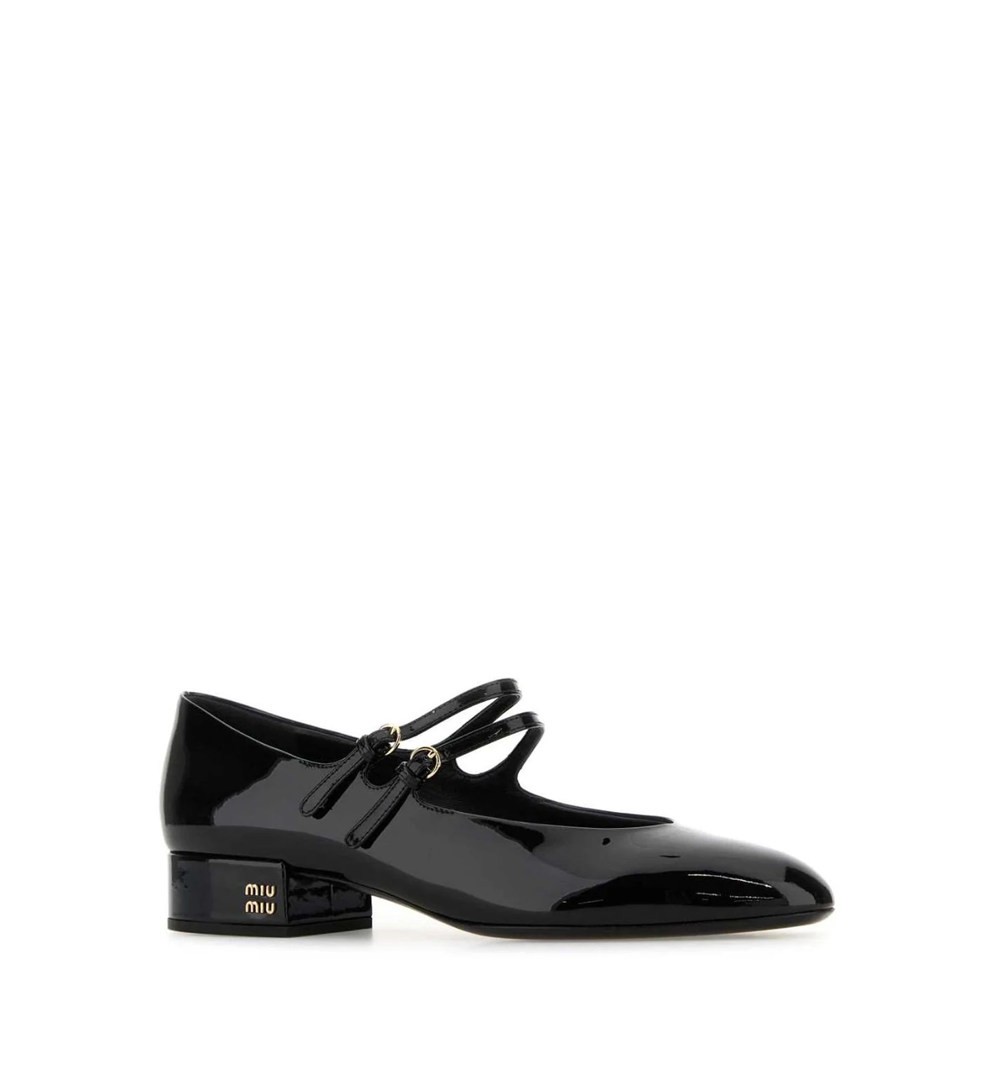 Patent Leather Slingback Pumps With Buckles