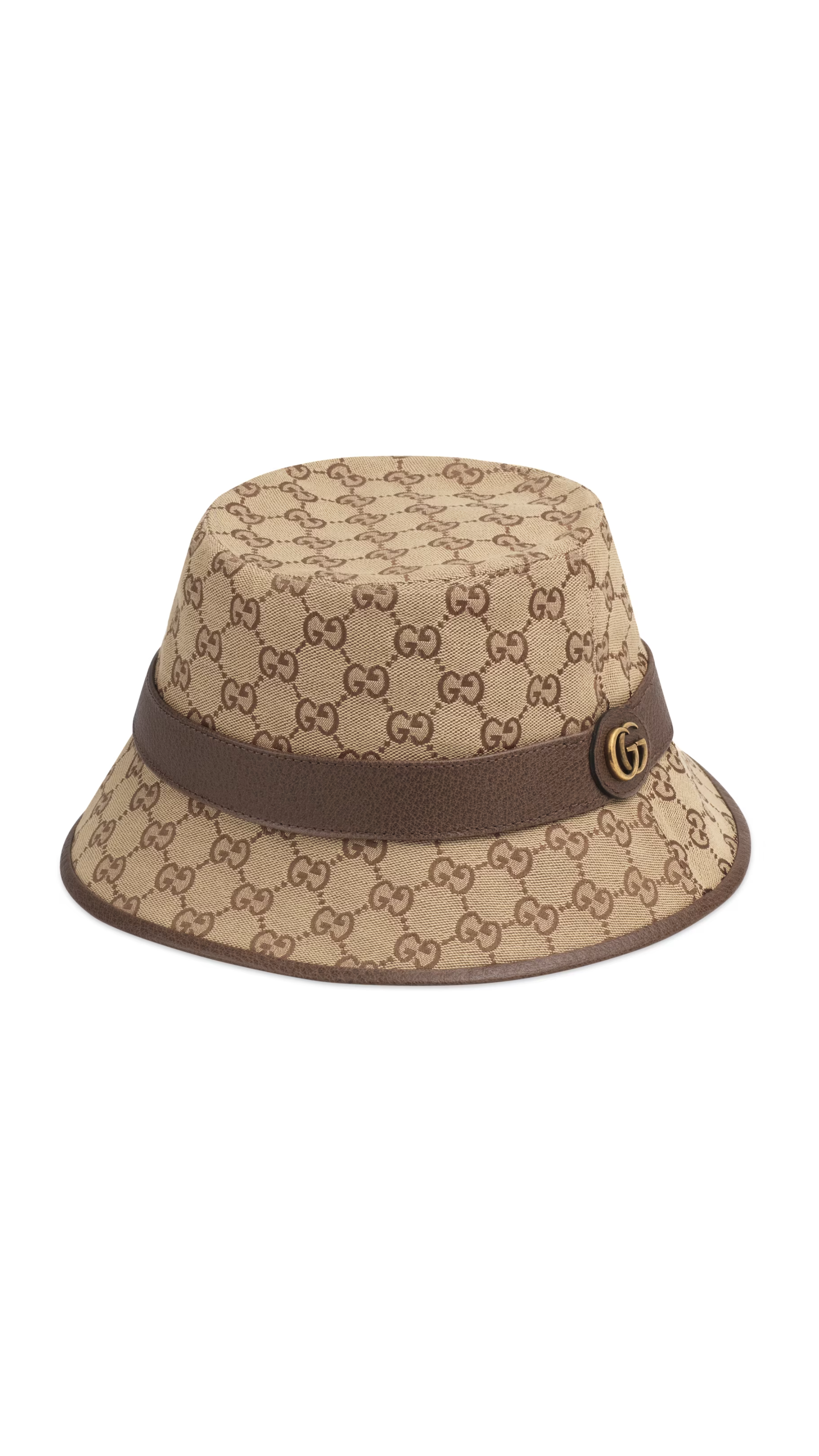 GG Canvas Bucket Hat - Beige/Brown