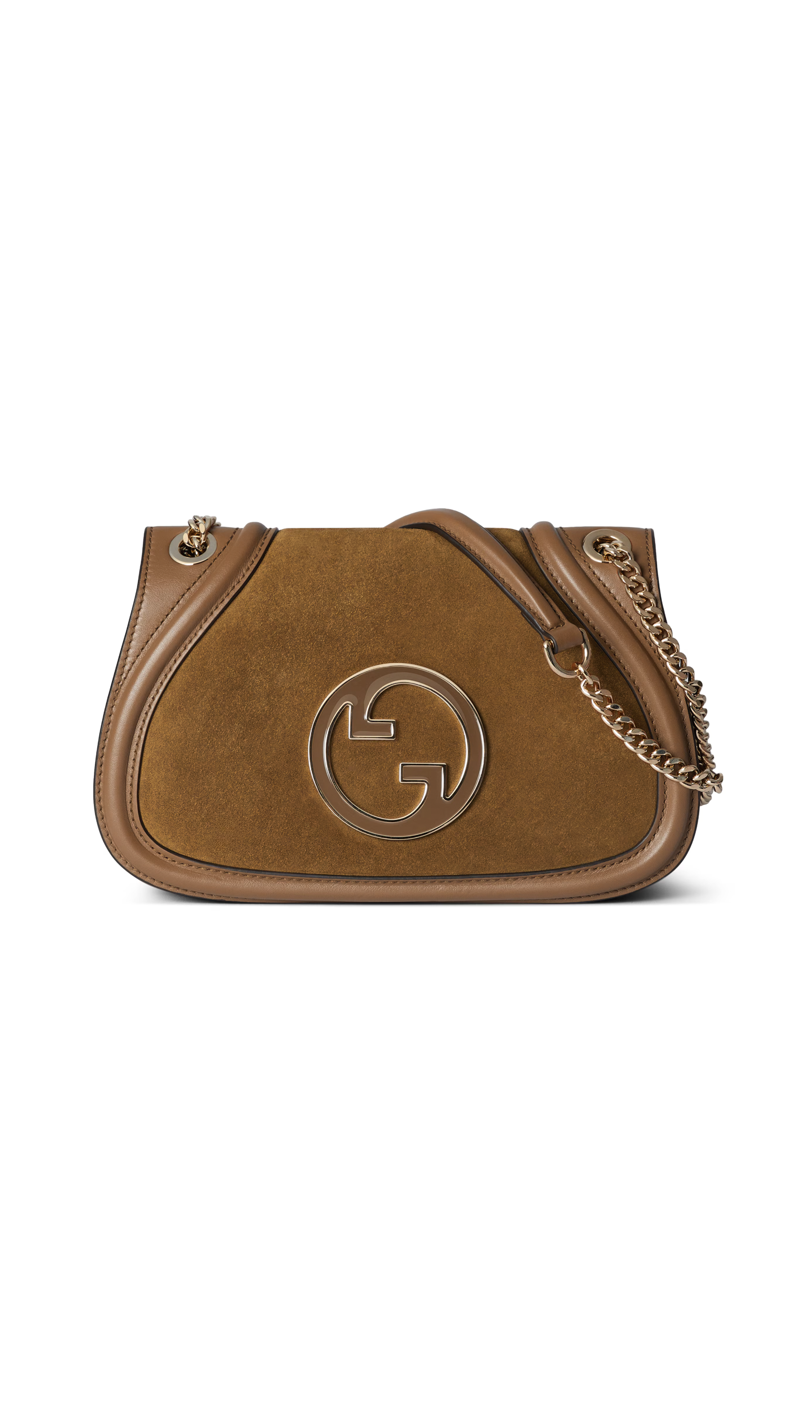 Blondie Medium Suede Shoulder Bag - Light Brown
