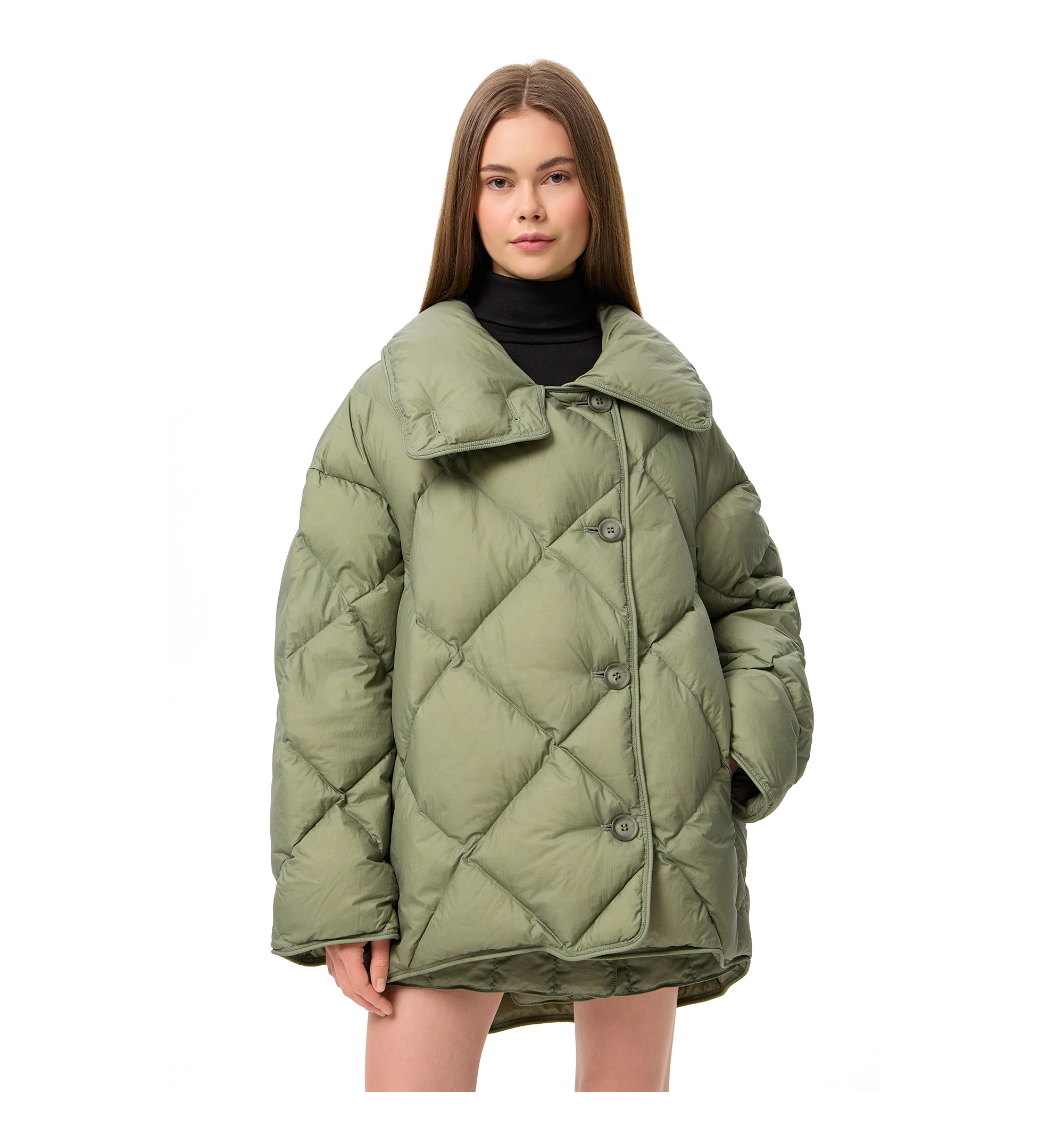 Cozy Queen Jacket Micro Olive Green