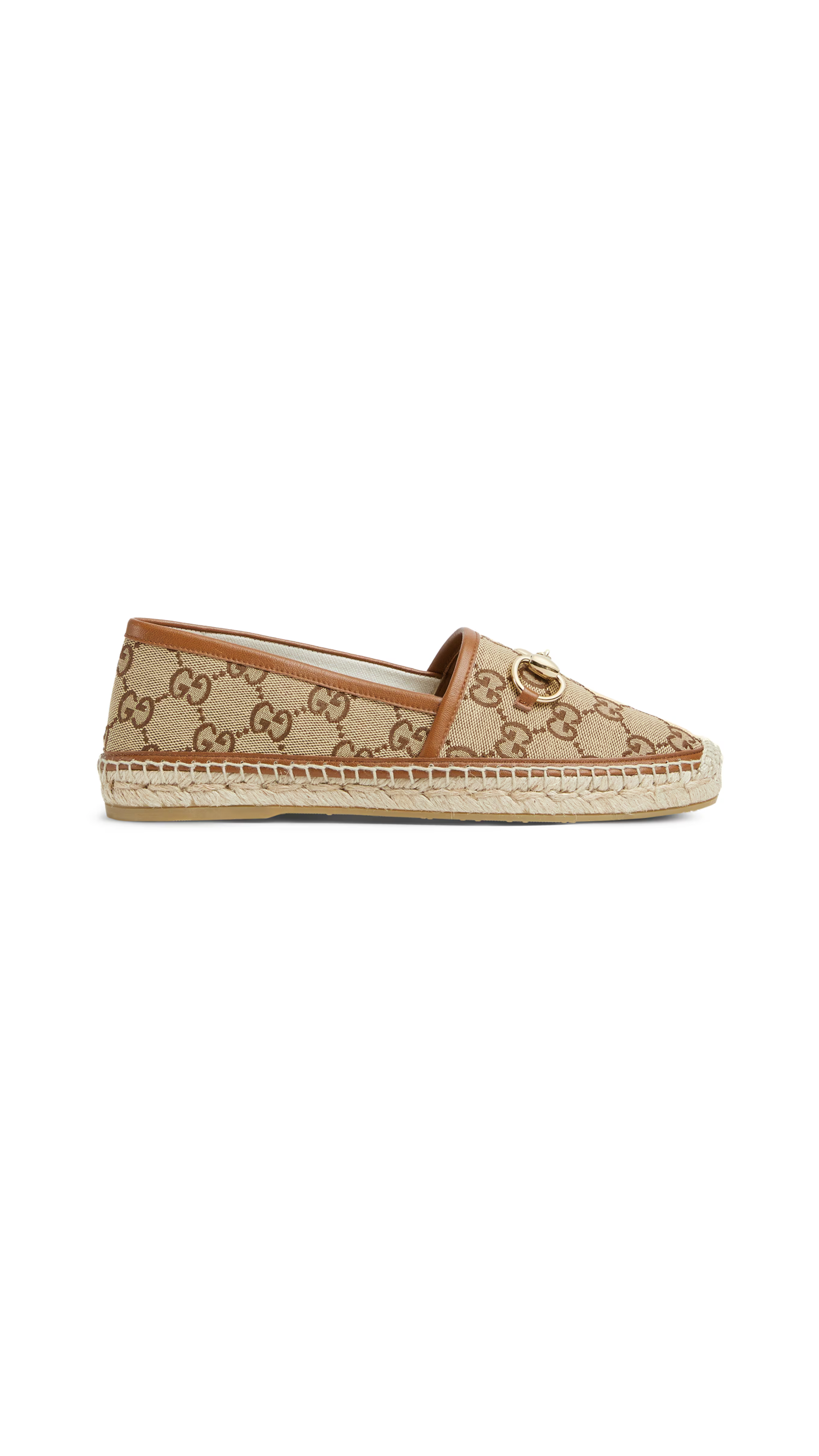 Espadrilles with Horsebit - Beige/Brown