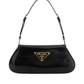 Brushed Leather Shoulder Bag - Black