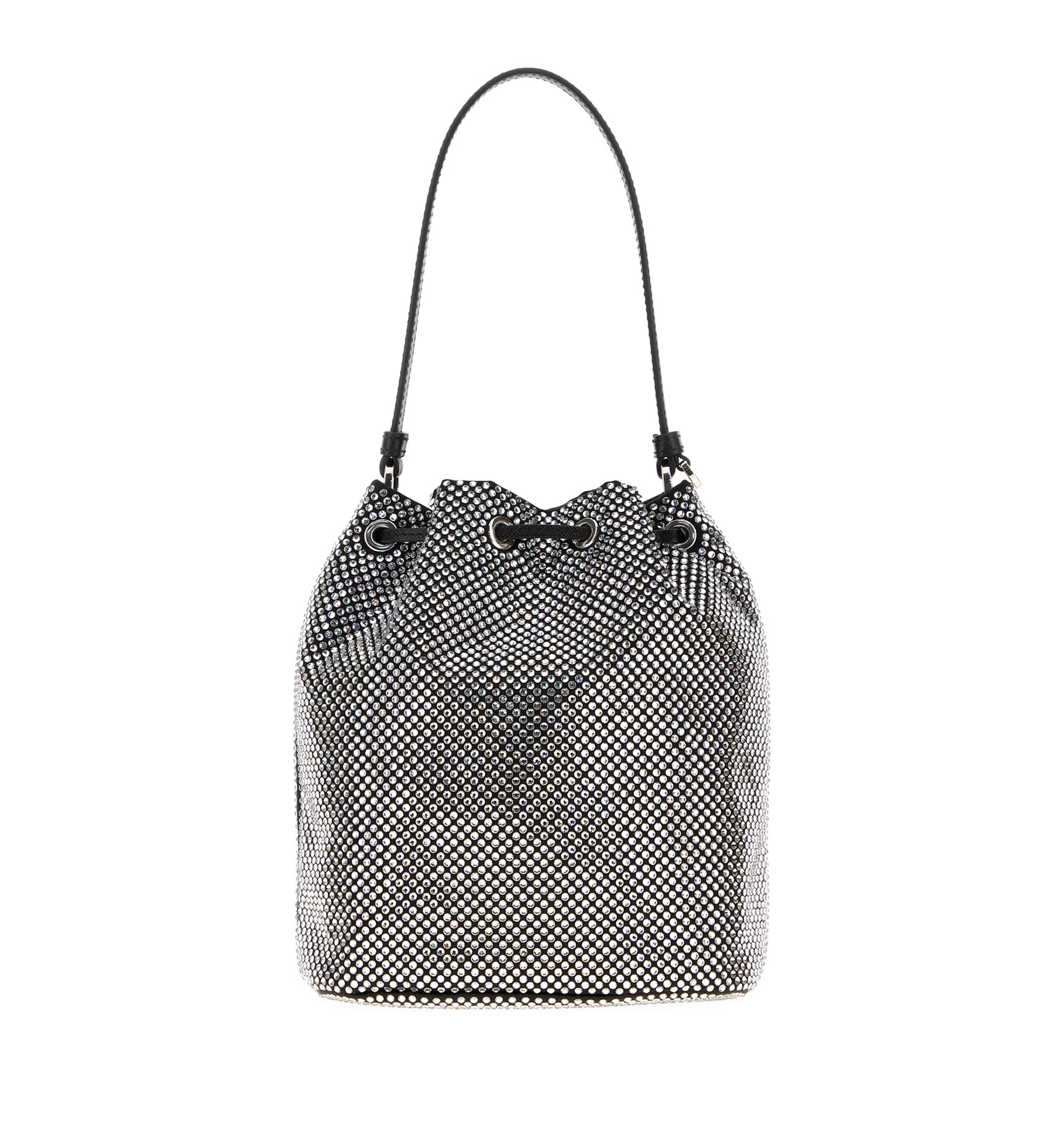 Embellished Satin Bucketet Bag