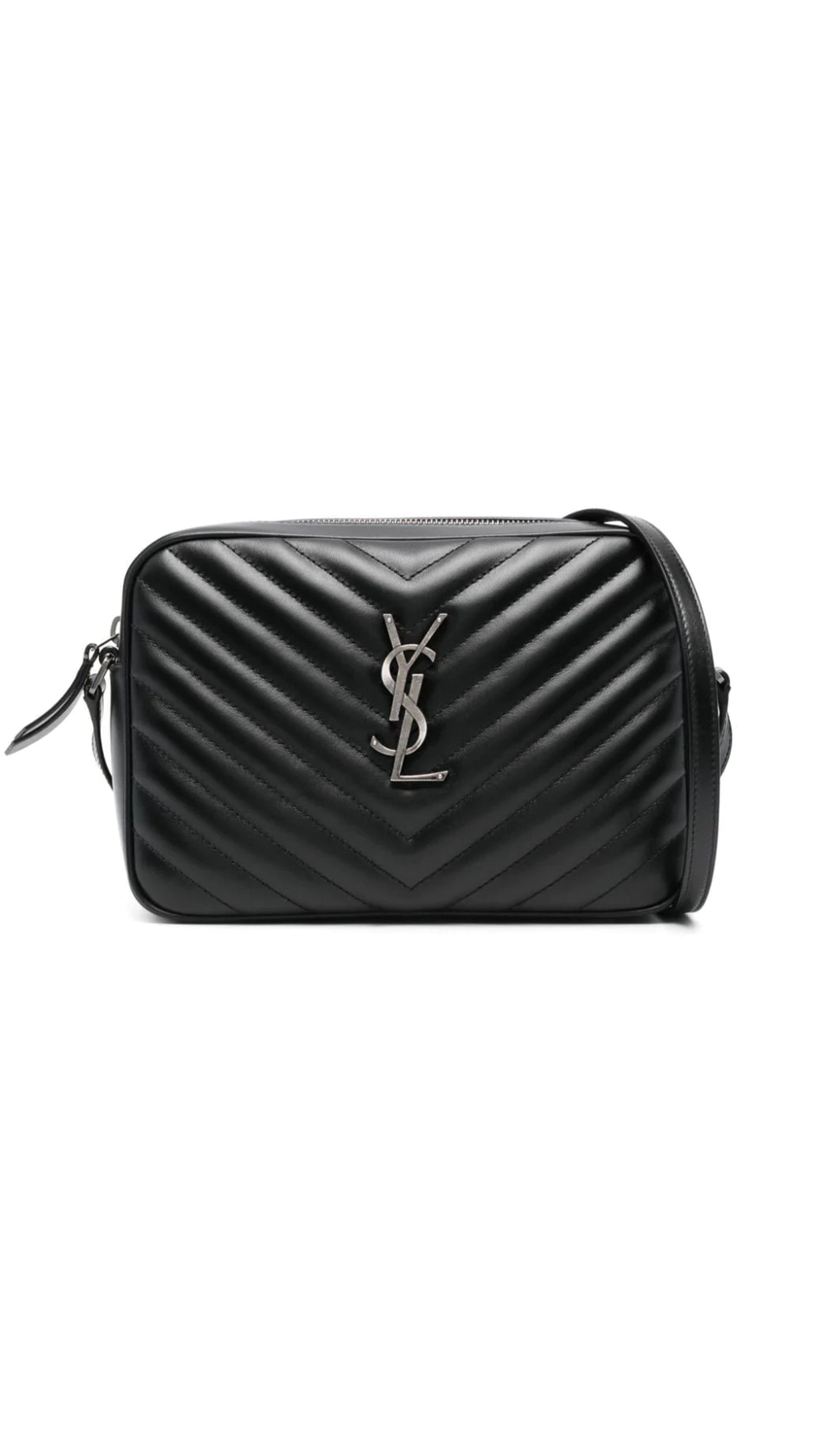 Lou Camera Bag in Quilted Leather - Black