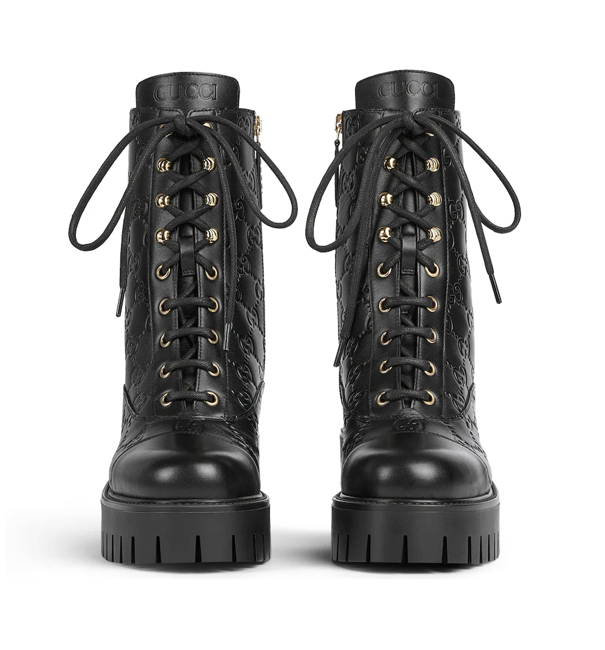 Lace-up Ankle Boot With Gg