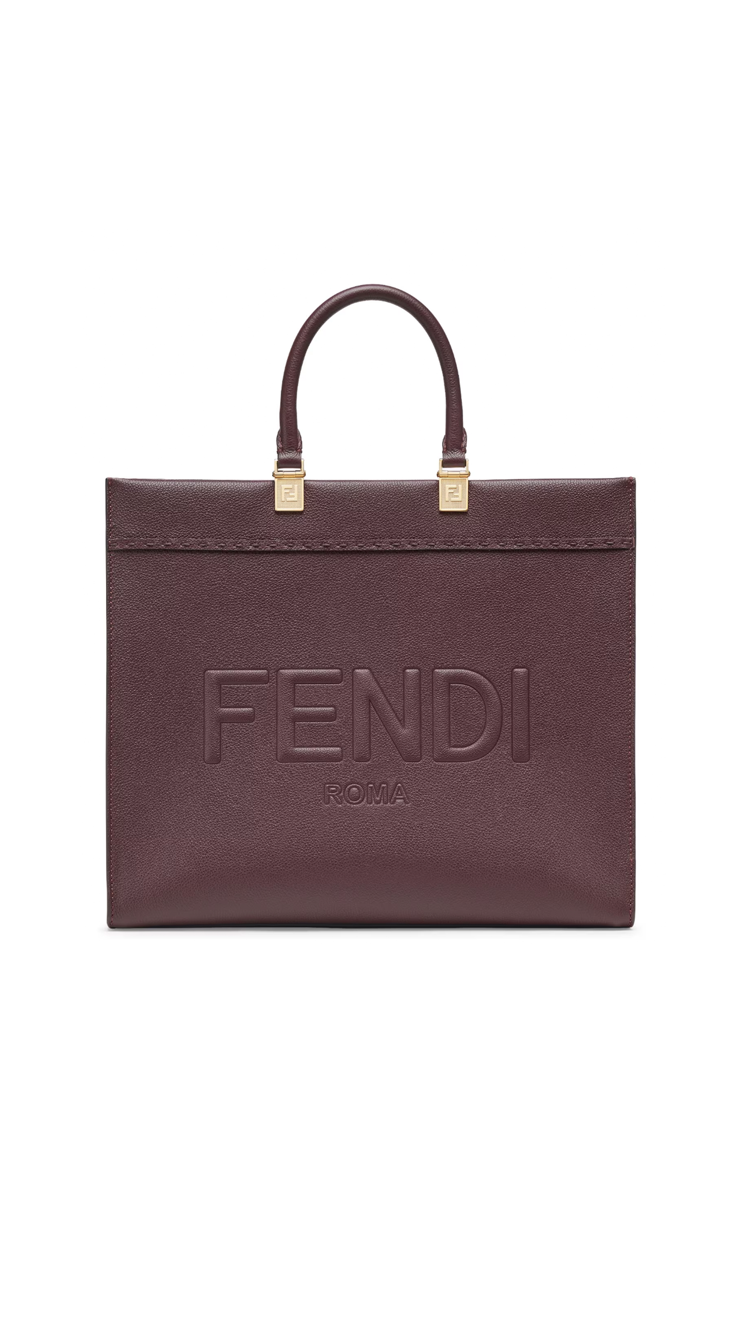 Fendi Sunshine Medium Shopper - Burgundy