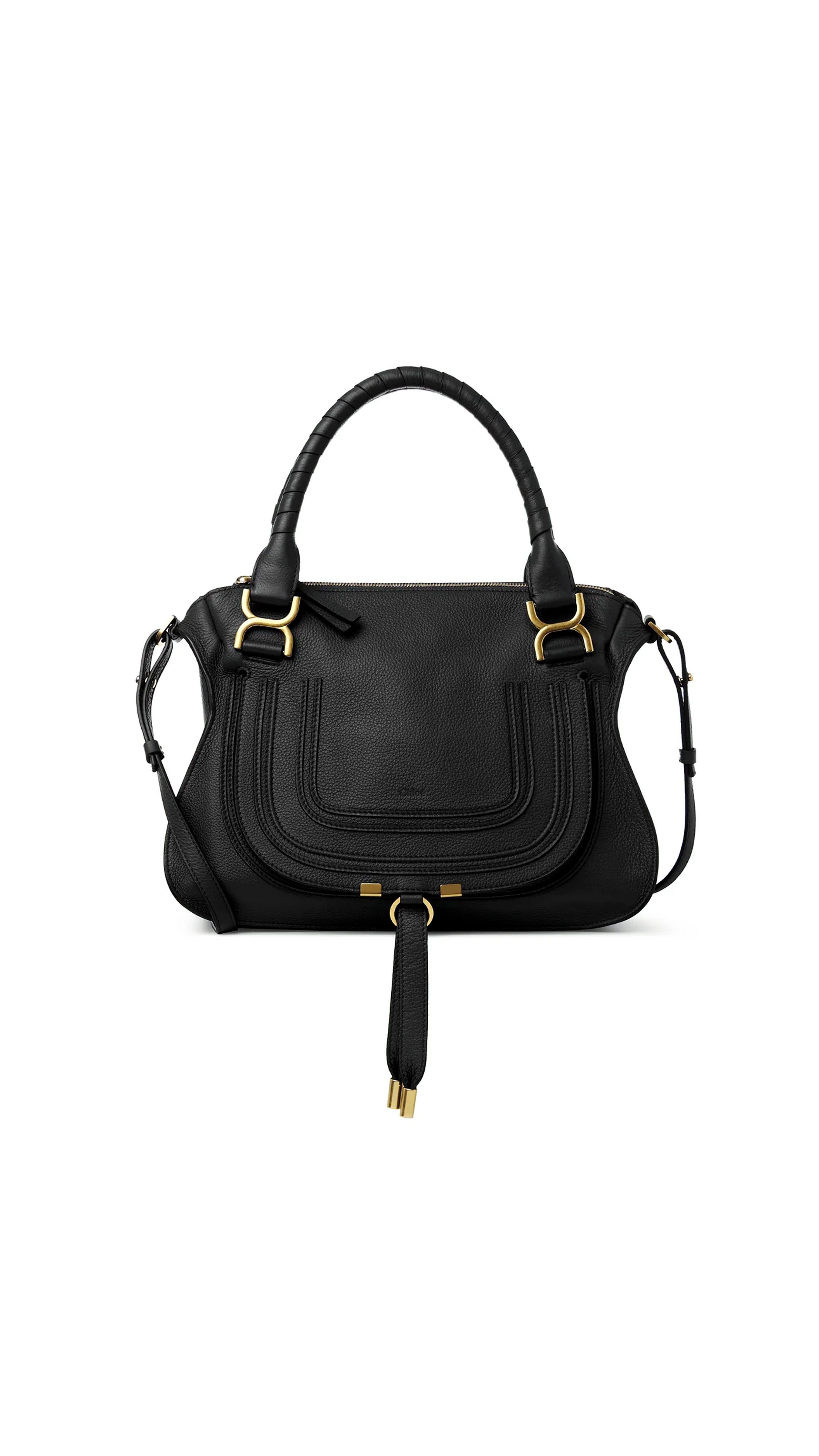 Marcie Bag In Grained Leather - Black