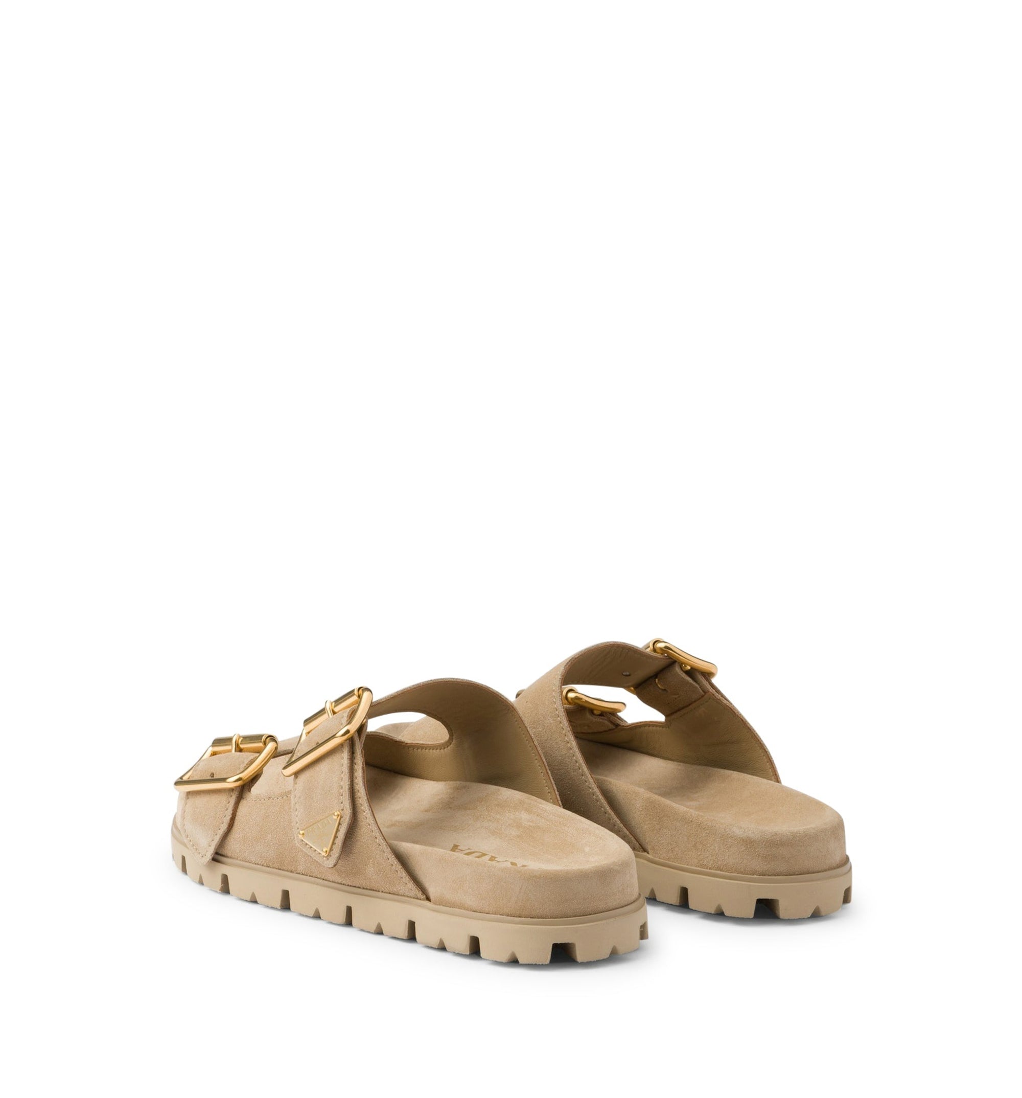 Suede Strap Slides