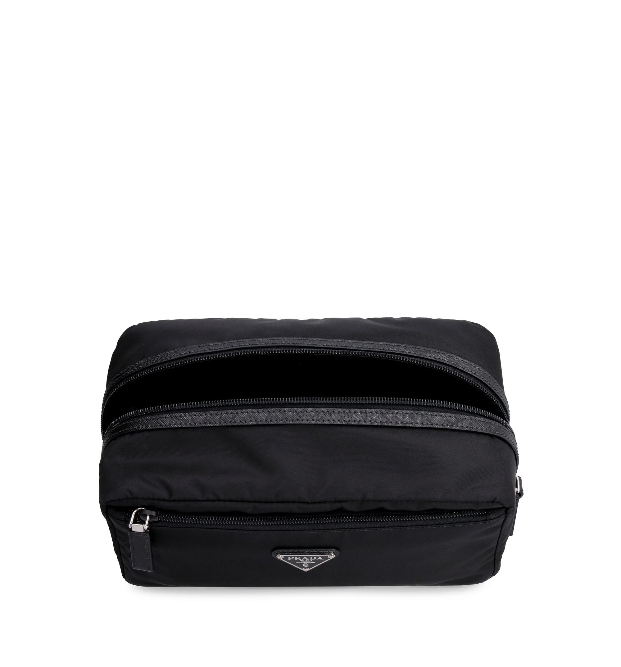 Prada Logo Plaque Travel Pouch
