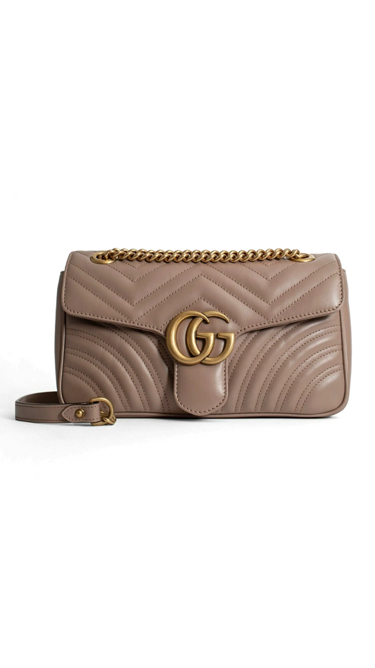 GG Marmont Small Shoulder Bag - Taupe