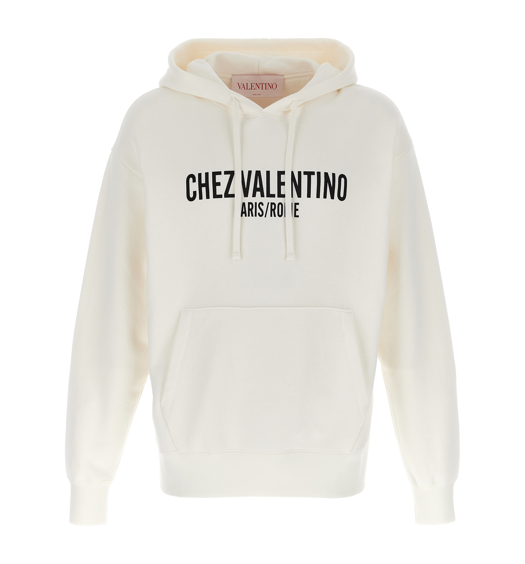 Cotton Hoodie With Chez Valentino Print