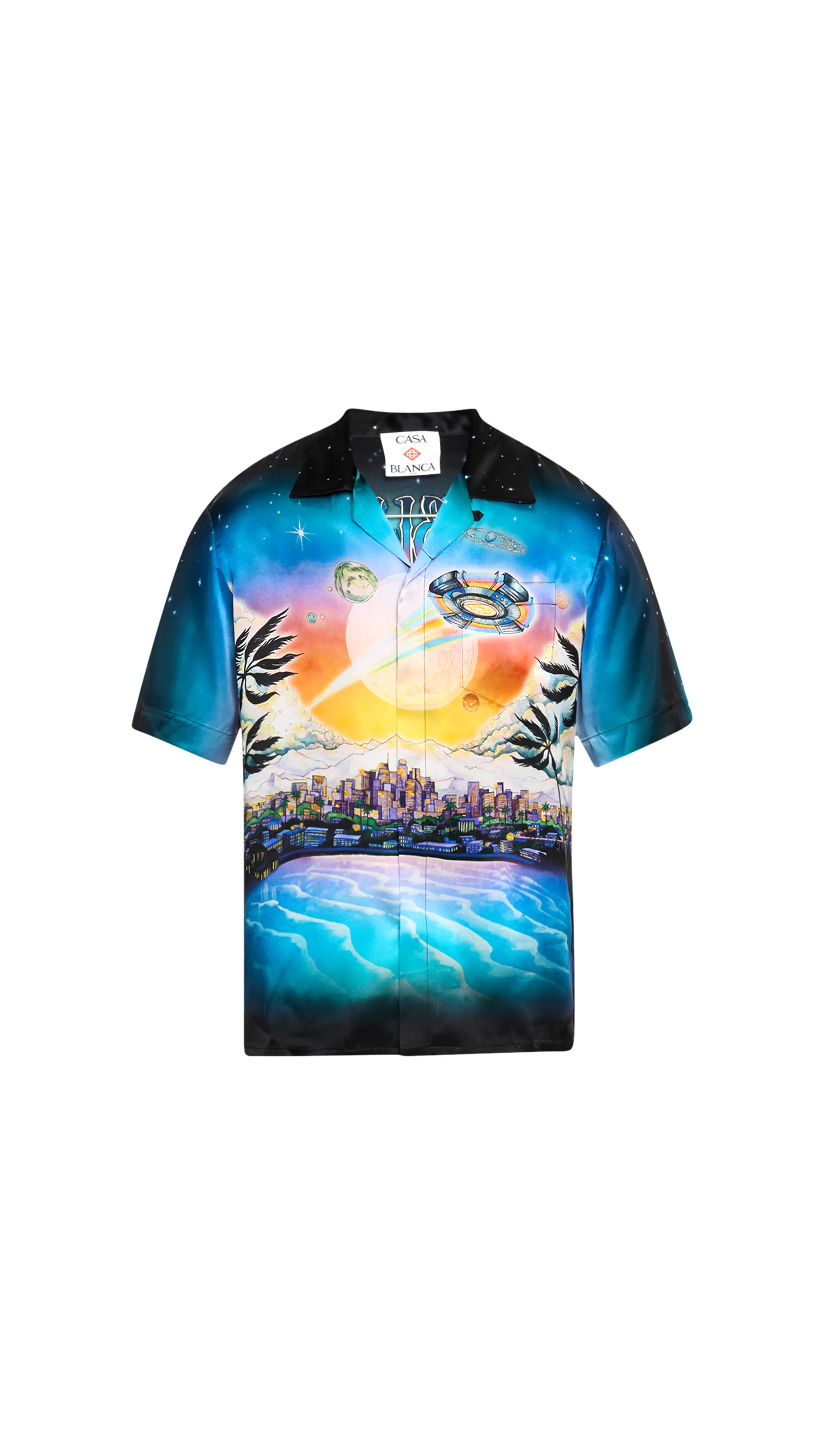 La Prémonition Short Sleeve Silk Shirt - Multicolor