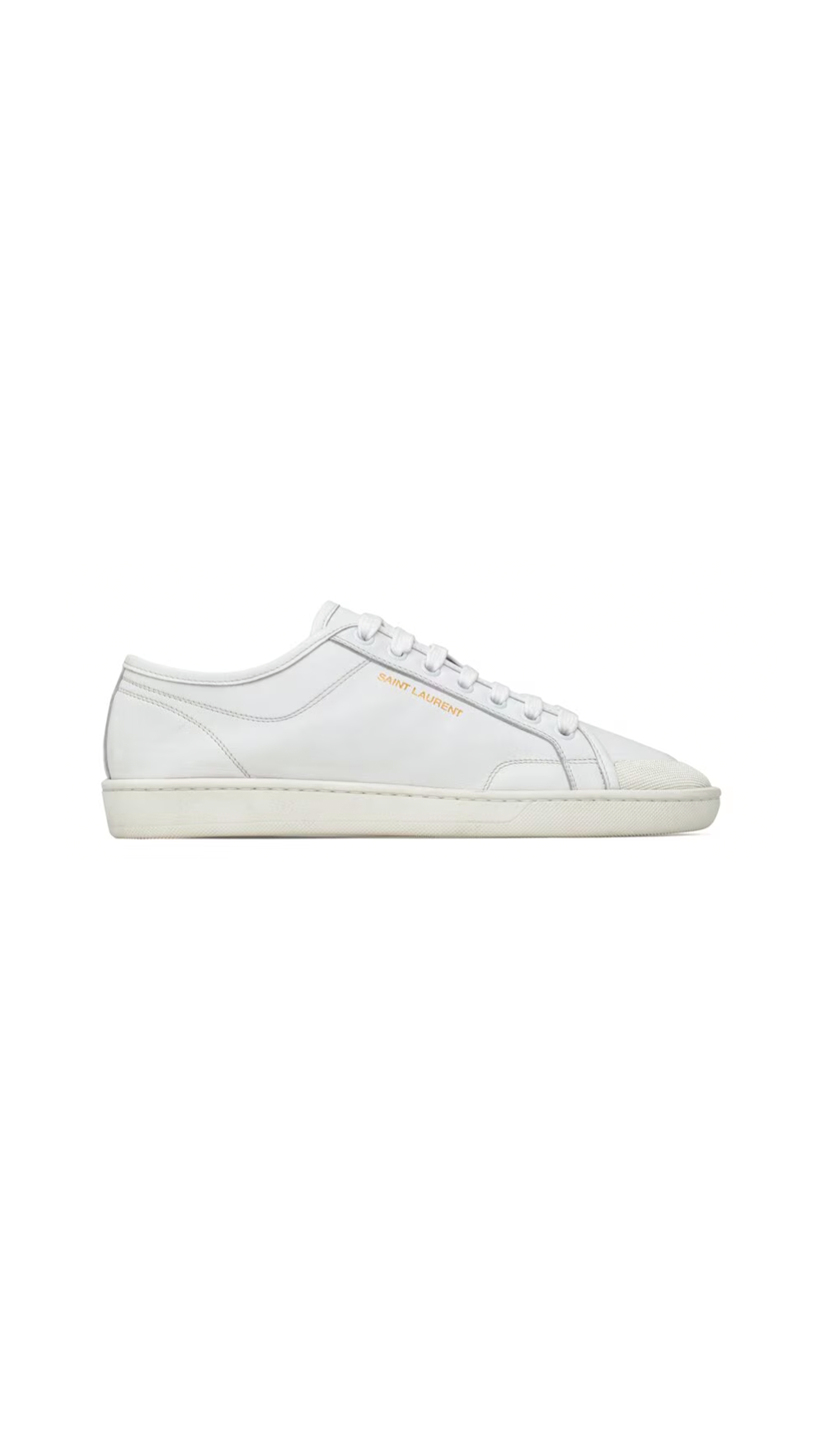 Gym Sneakers in Smooth Leather - Optic White