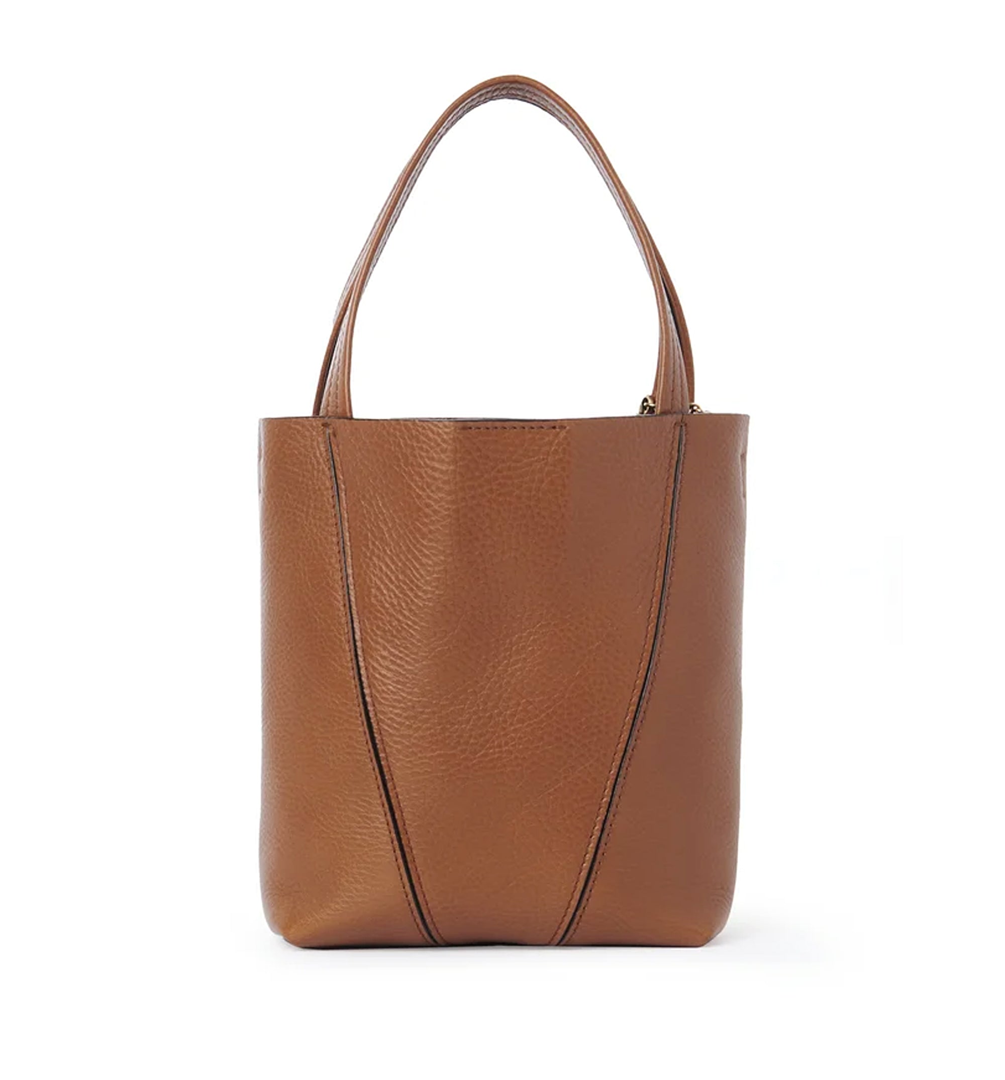 Small Chloé Spin Tote Bag In Grained Leather