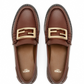 Baguette Leather Loafers - Brown