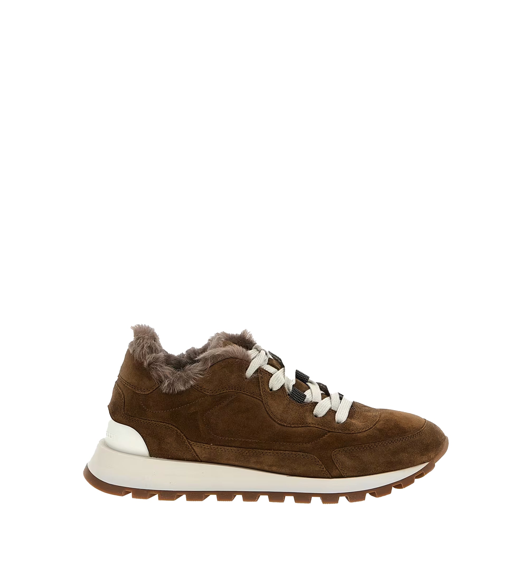 Monile suede lace-up sneakers