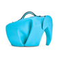 Large Elephant Bag in Classic Calfskin - Cyan