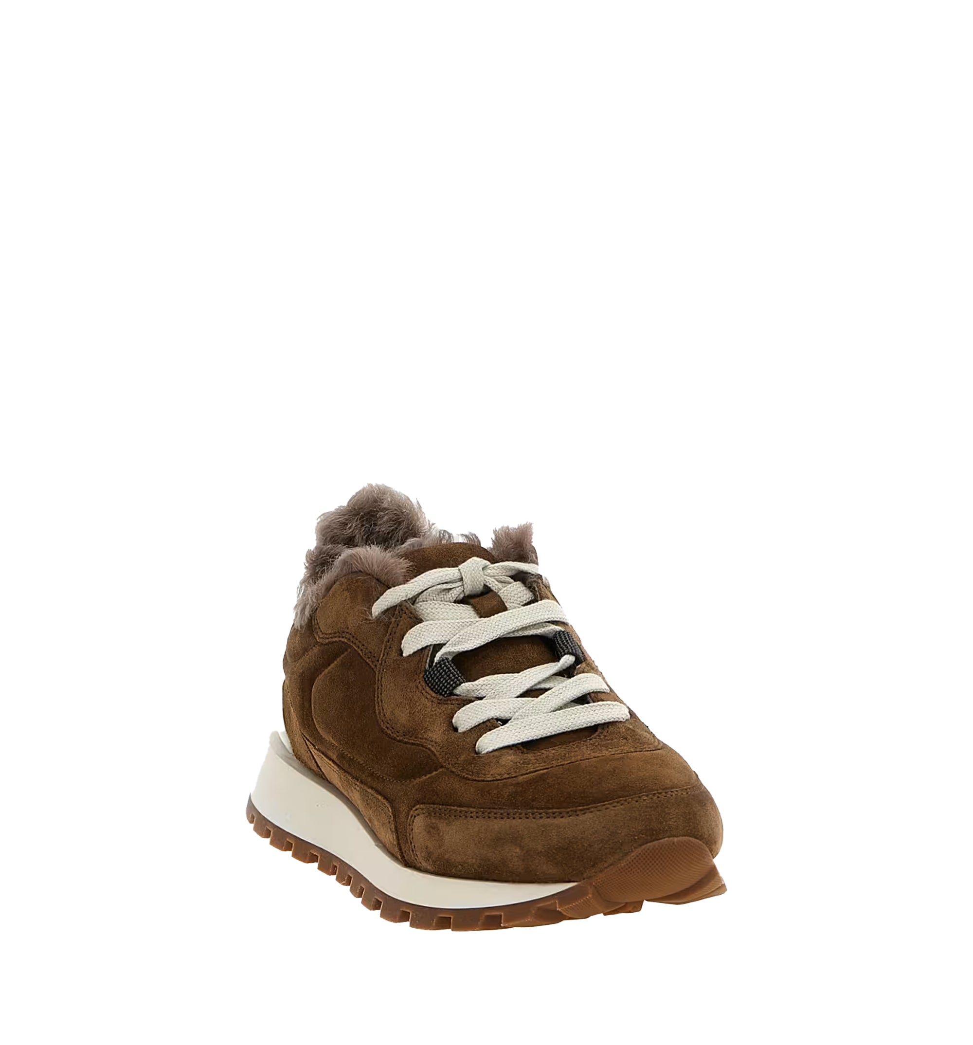 Monile suede lace-up sneakers