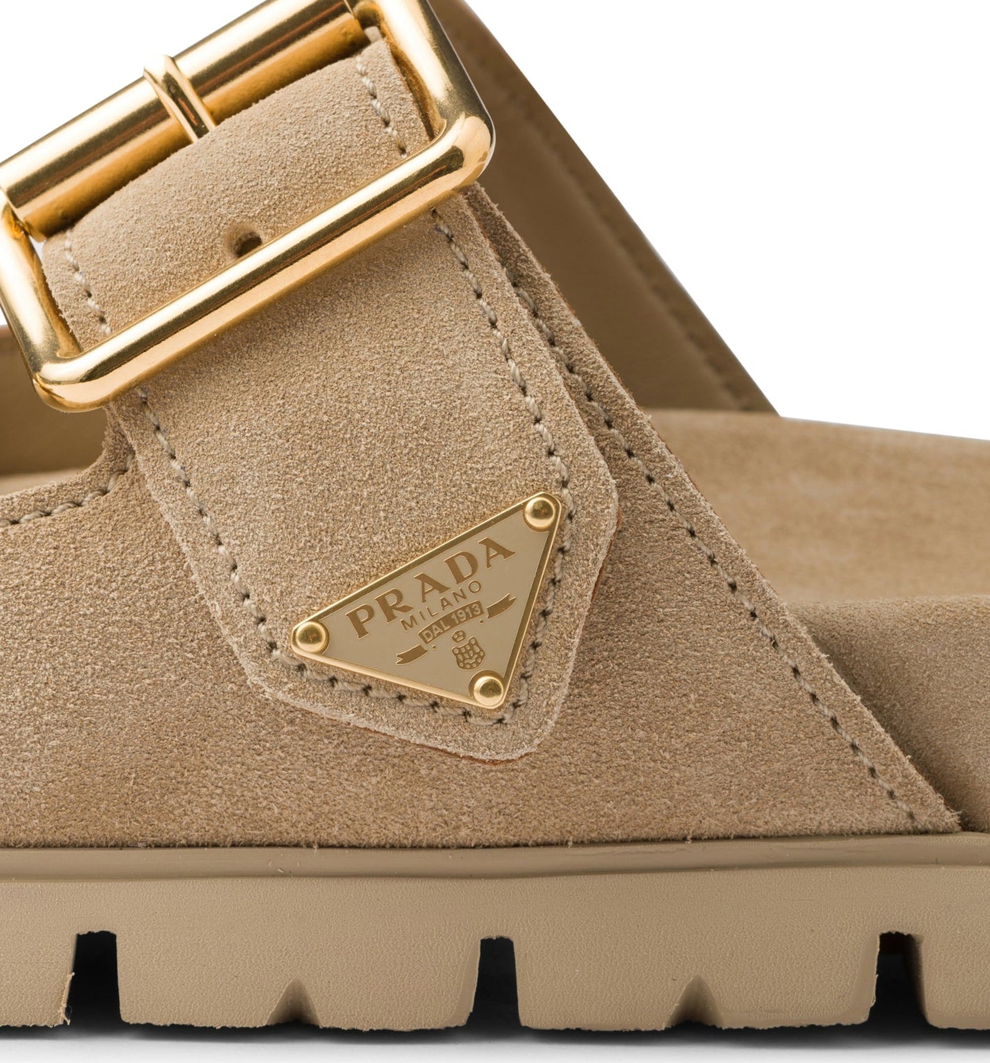 Suede Strap Slides