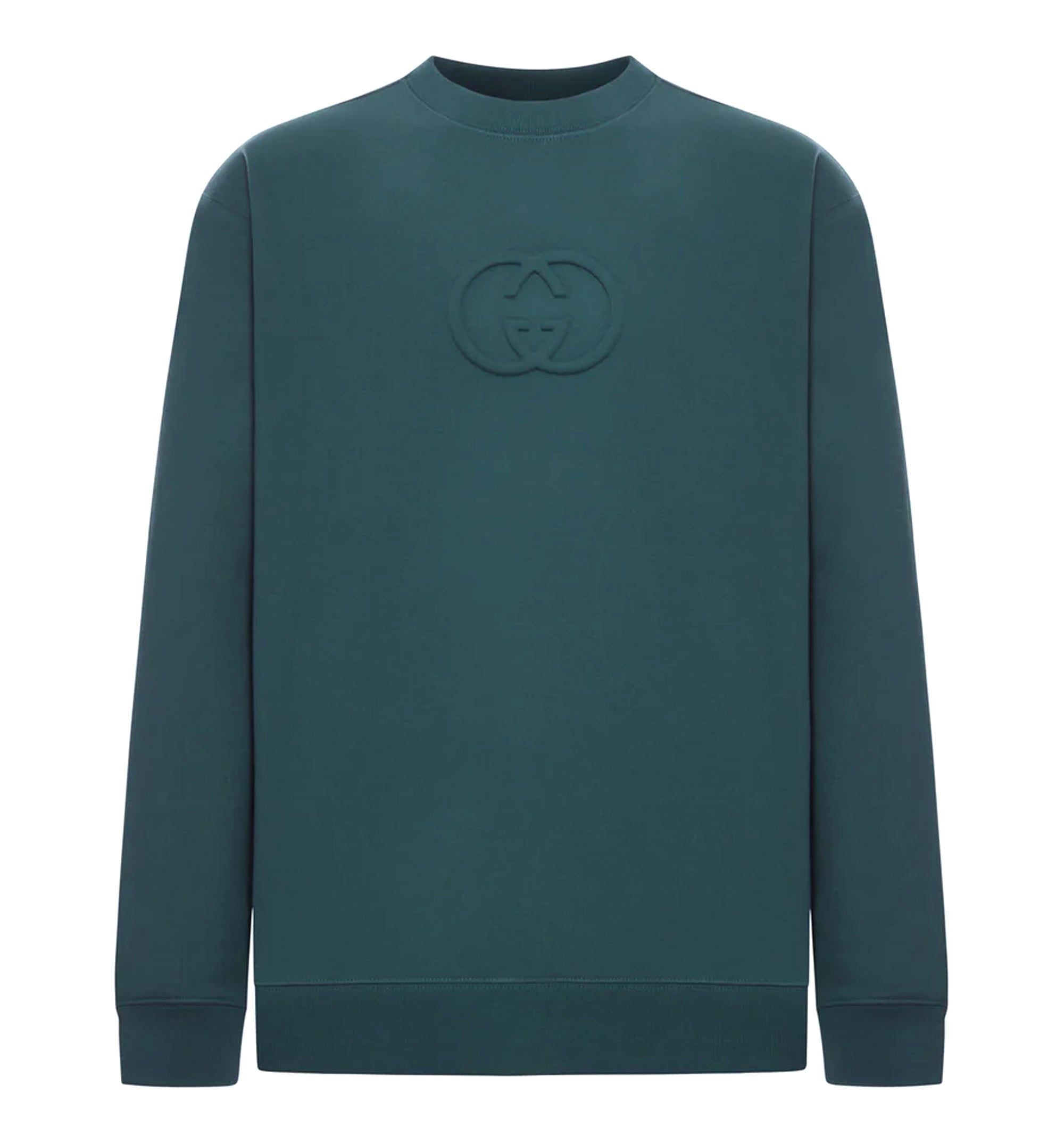 Cotton Sweatshirt With Embossed Logo