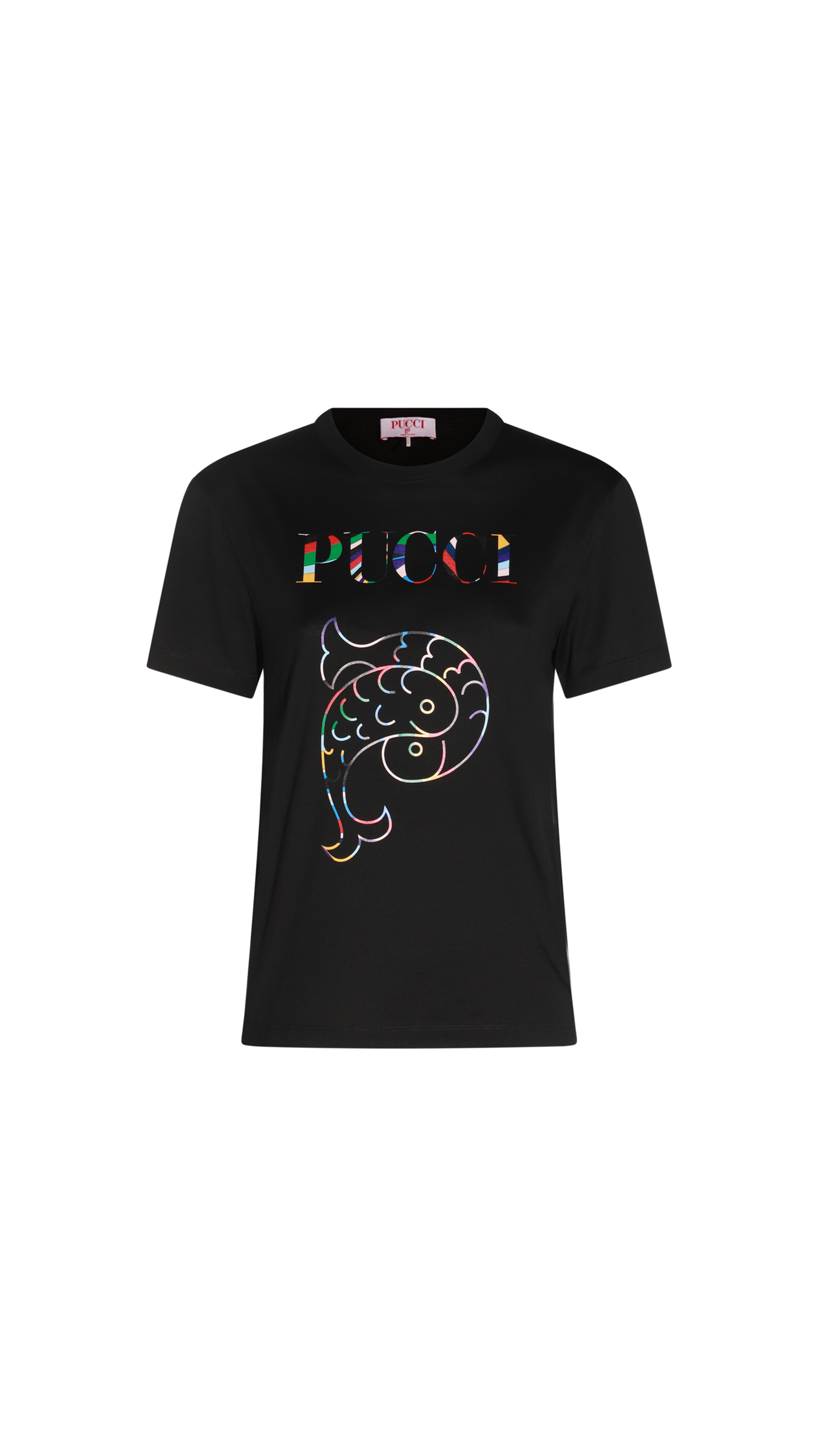 Logo Print Cotton T-shirt - Black